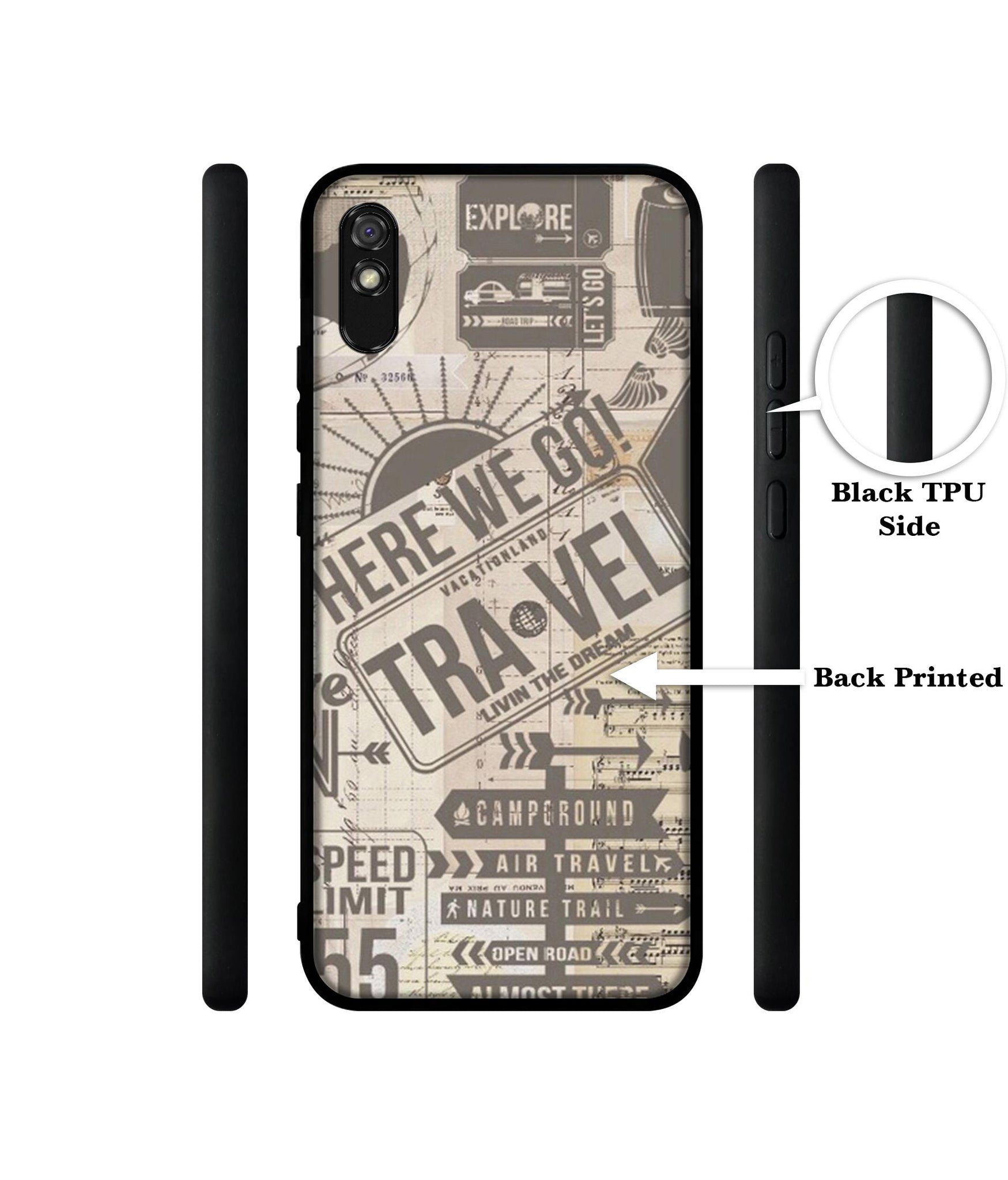 Travel Designer 2D Printed Back Case Cover for Mi Redmi 9A / 9A Sport / 9i / 9i Sport