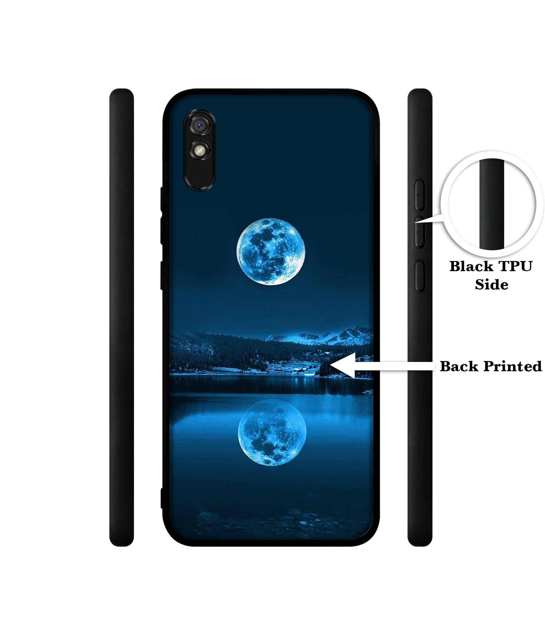 Moon Pattern Print Designer 2D Printed Back Case Cover for Mi Redmi 9A / 9A Sport / 9i / 9i Sport