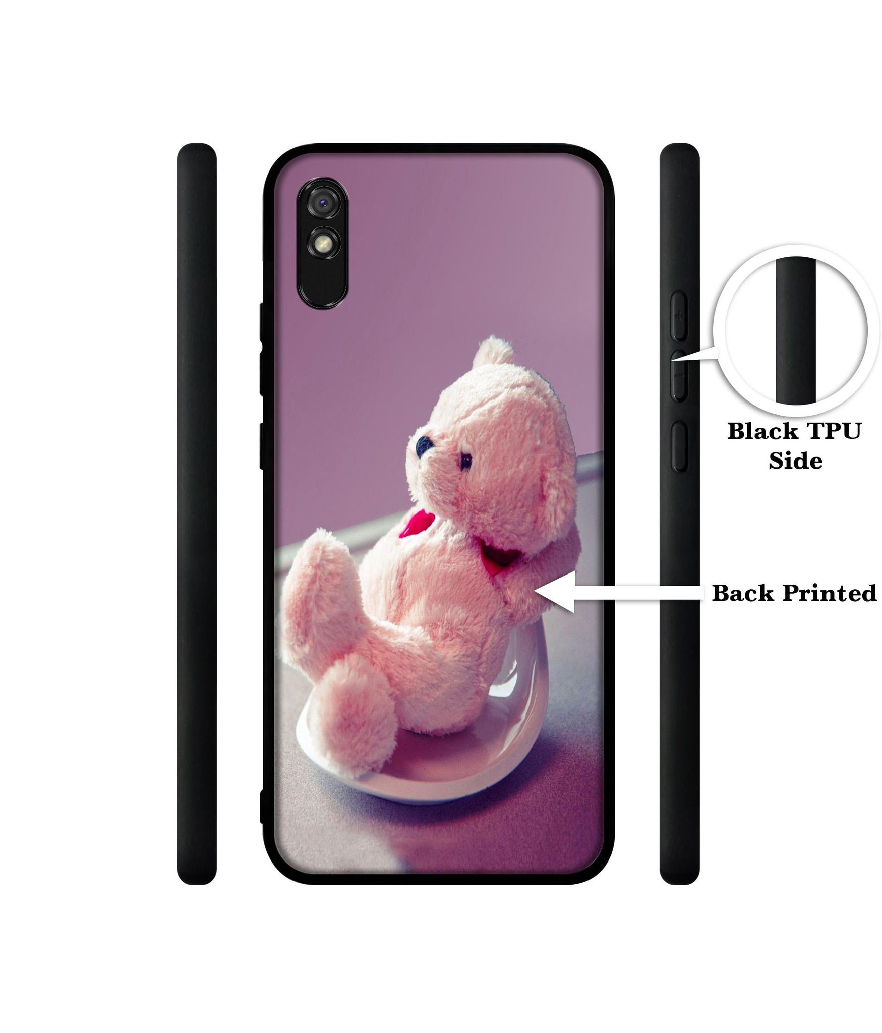 Cute Teddy Bear Designer 2D Printed Back Case Cover for Mi Redmi 9A / 9A Sport / 9i / 9i Sport