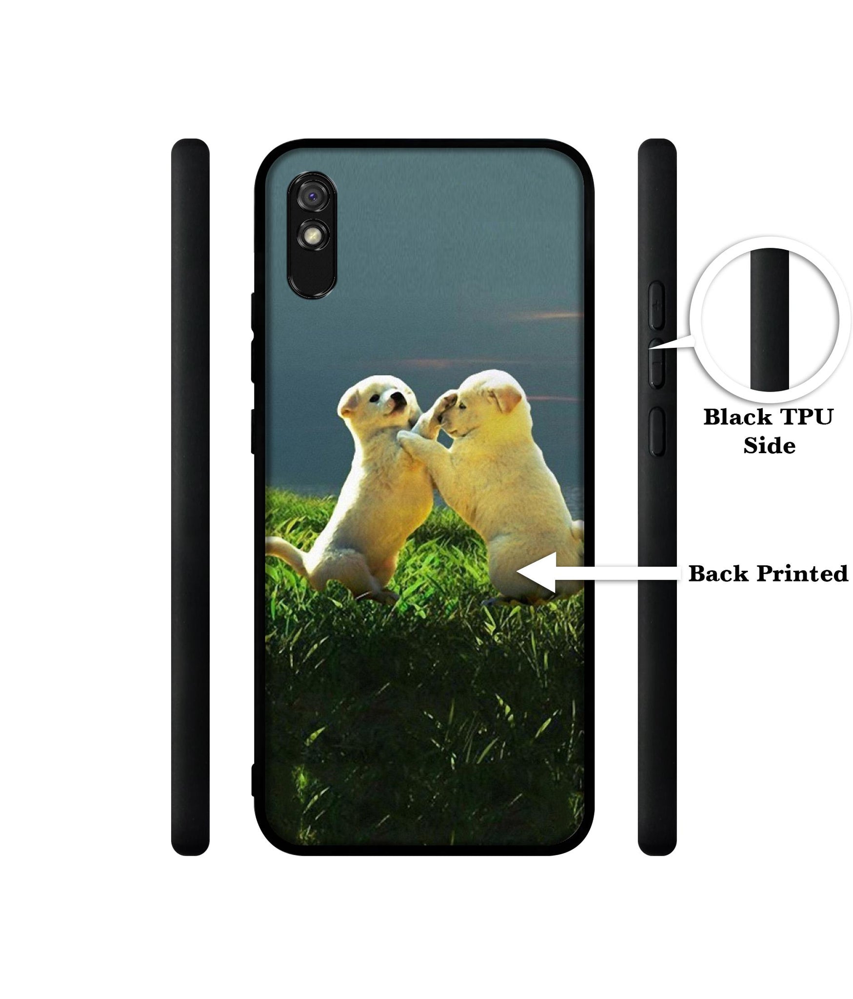 Puppy Couple Sunset Designer 2D Printed Back Case Cover for Mi Redmi 9A / 9A Sport / 9i / 9i Sport