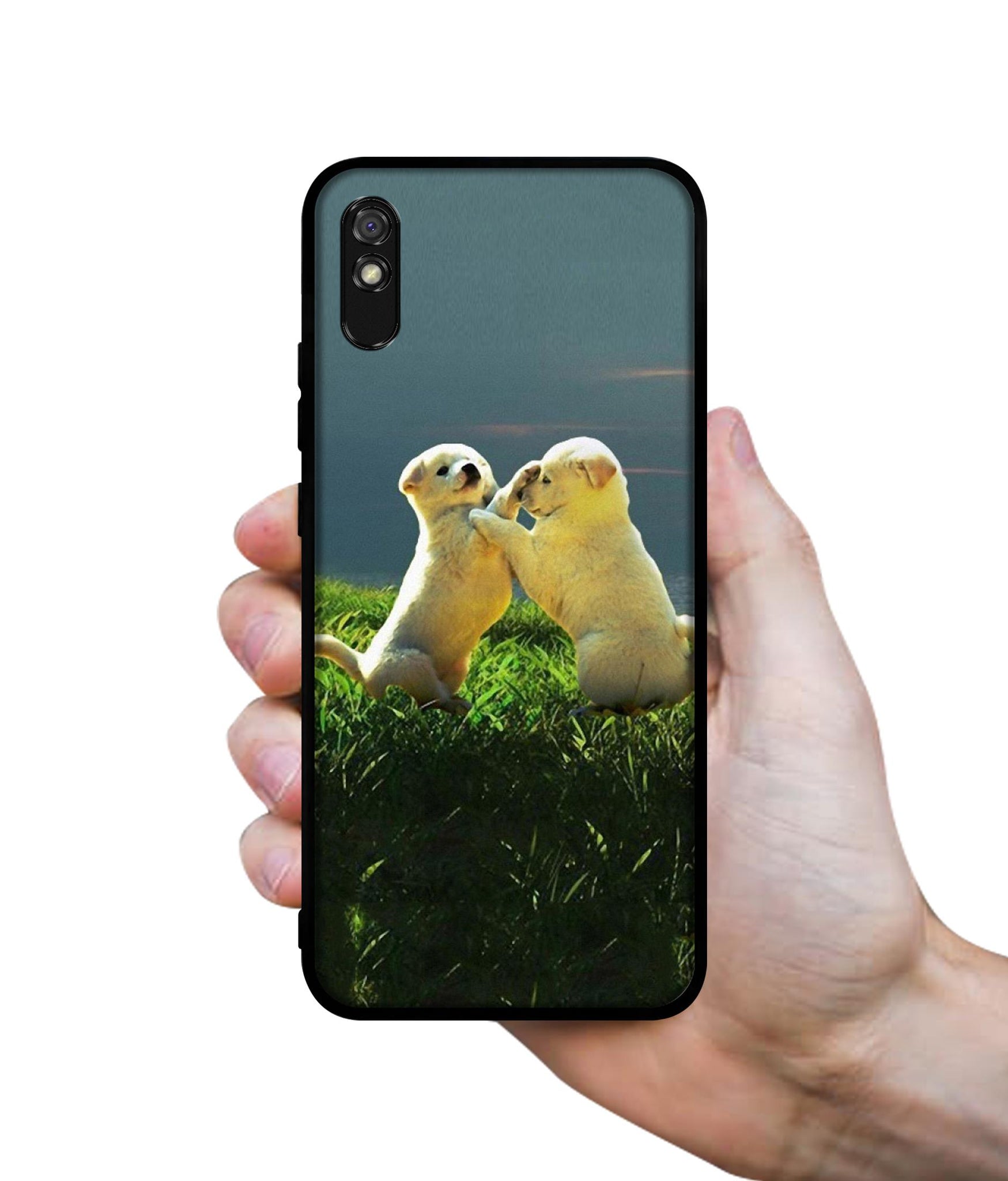 Puppy Couple Sunset Designer 2D Printed Back Case Cover for Mi Redmi 9A / 9A Sport / 9i / 9i Sport