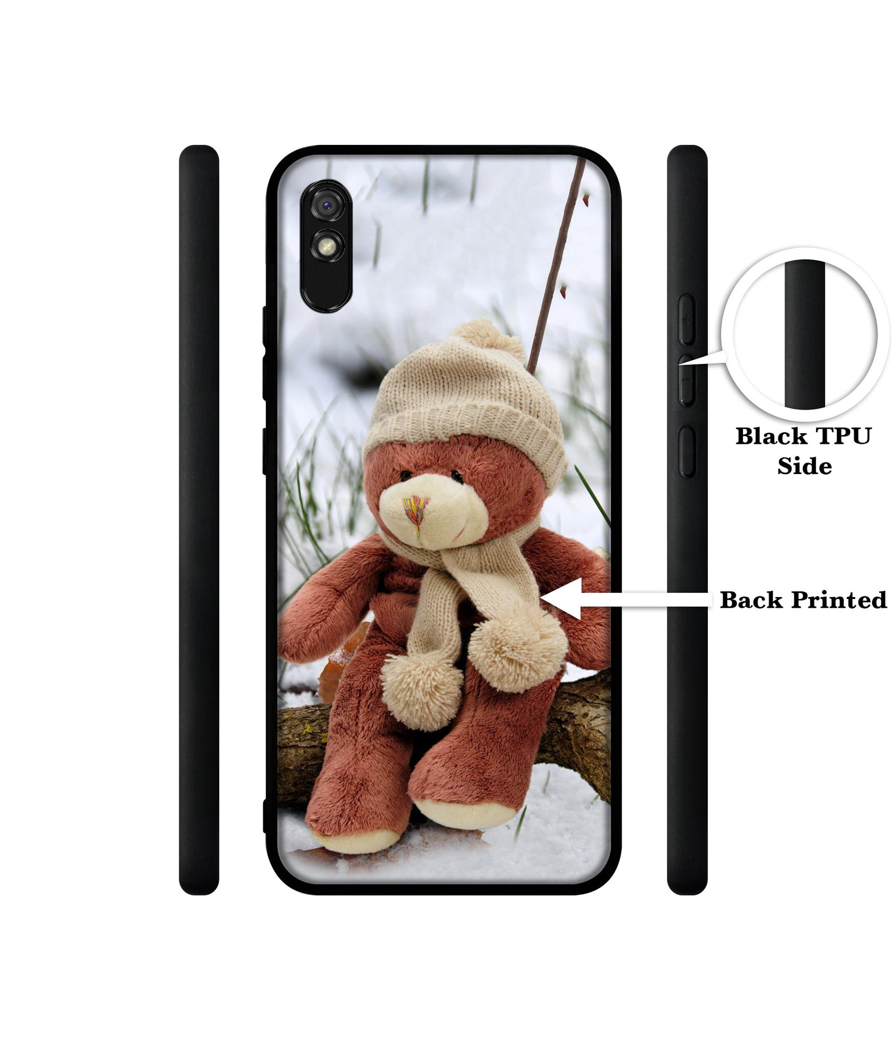 Woolen Bear Designer 2D Printed Back Case Cover for Mi Redmi 9A / 9A Sport / 9i / 9i Sport