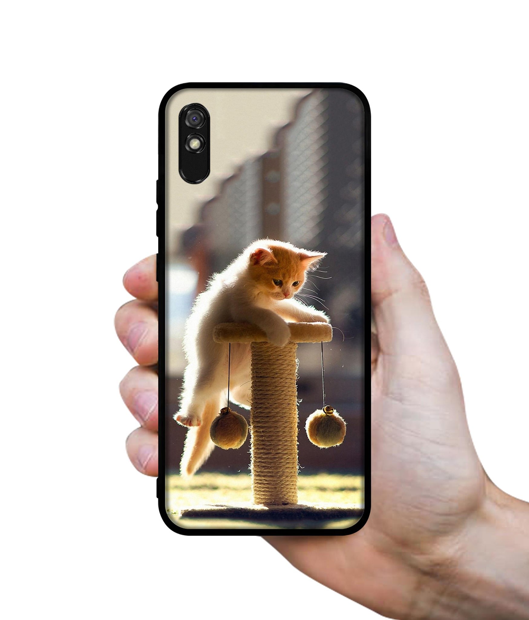Cat Climbing Designer 2D Printed Back Case Cover for Mi Redmi 9A / 9A Sport / 9i / 9i Sport