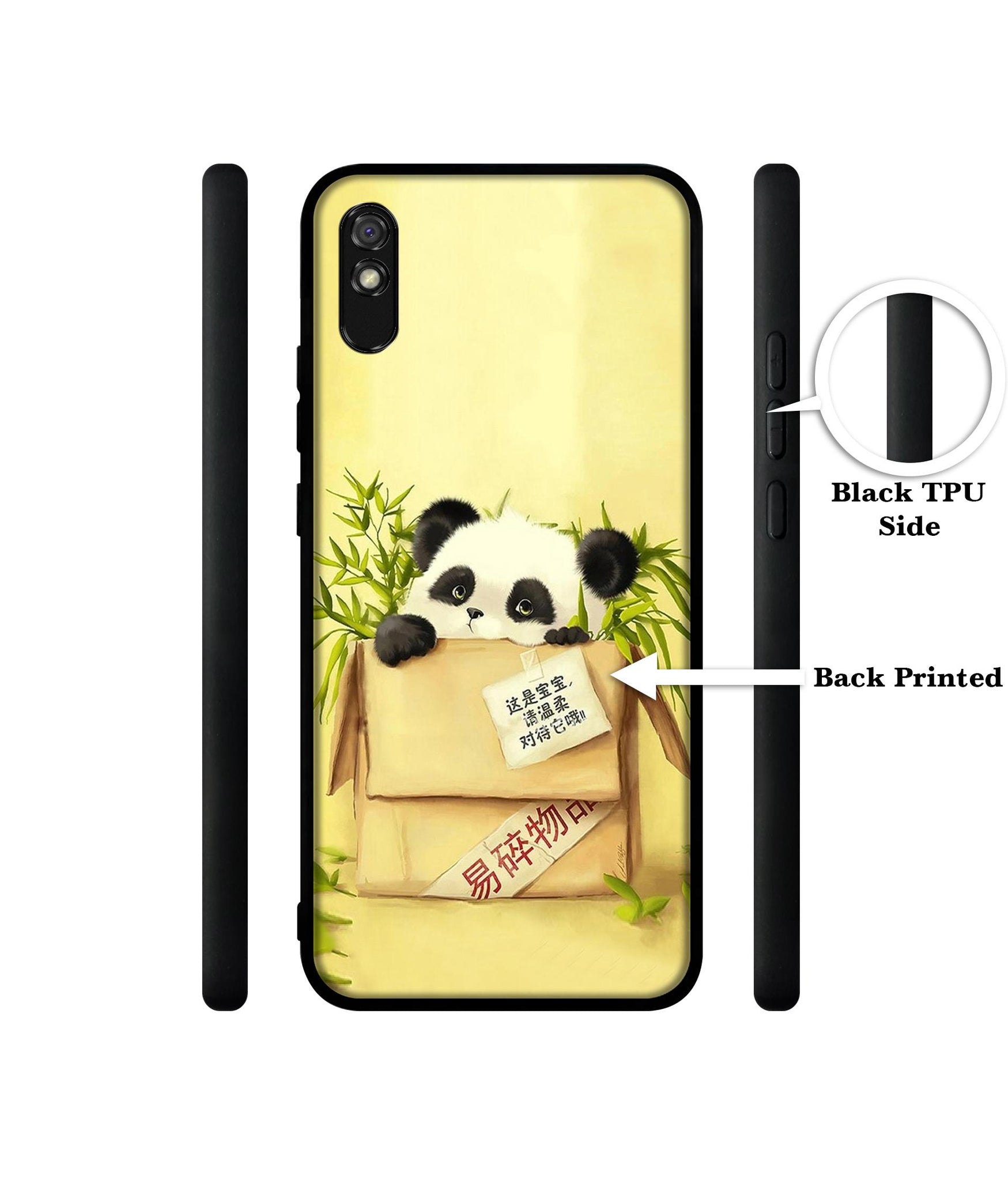 Panda In Box Designer 2D Printed Back Case Cover for Mi Redmi 9A / 9A Sport / 9i / 9i Sport