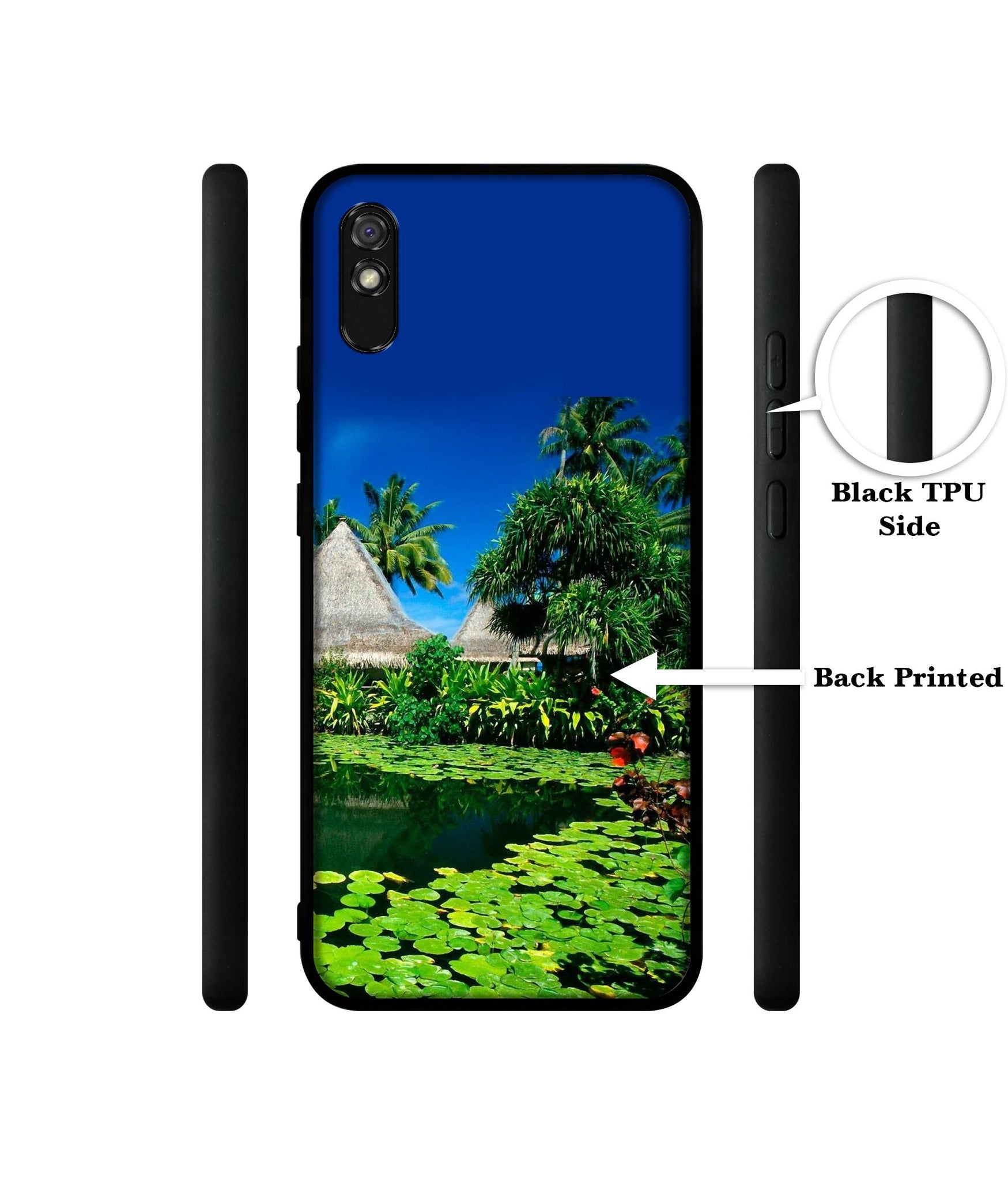 Tropics Water Designer 2D Printed Back Case Cover for Mi Redmi 9A / 9A Sport / 9i / 9i Sport