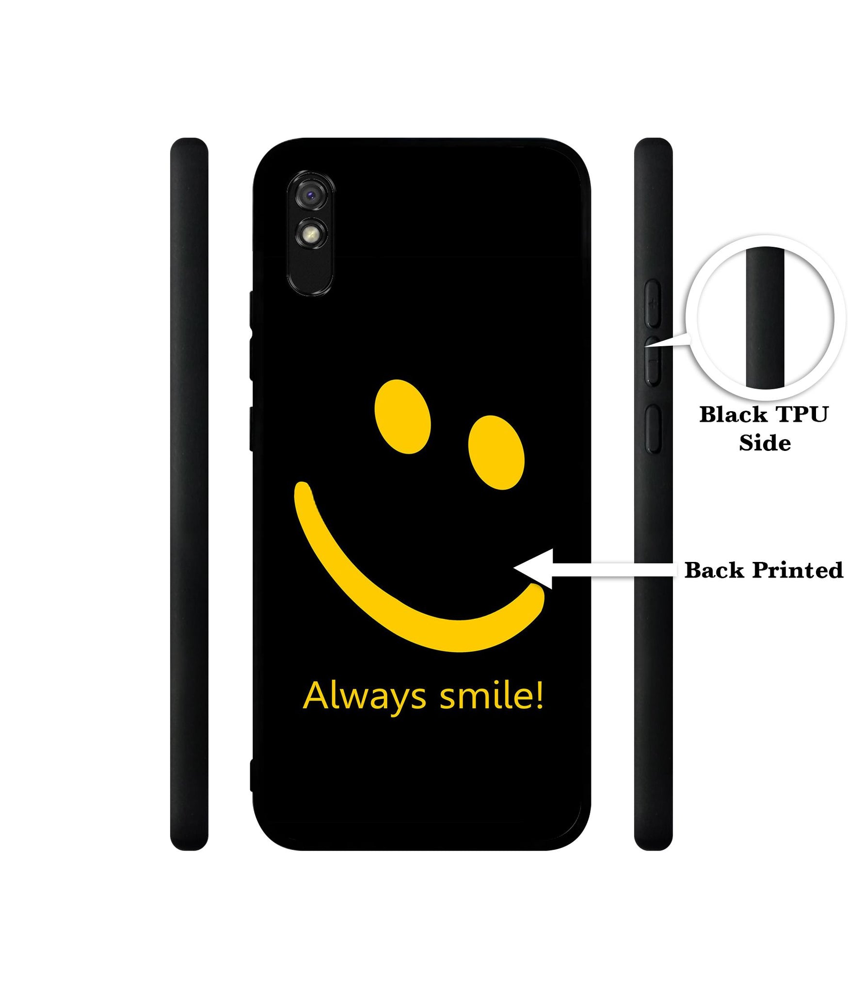 Always Smile Quote Designer 2D Printed Back Case Cover for Mi Redmi 9A / 9A Sport / 9i / 9i Sport
