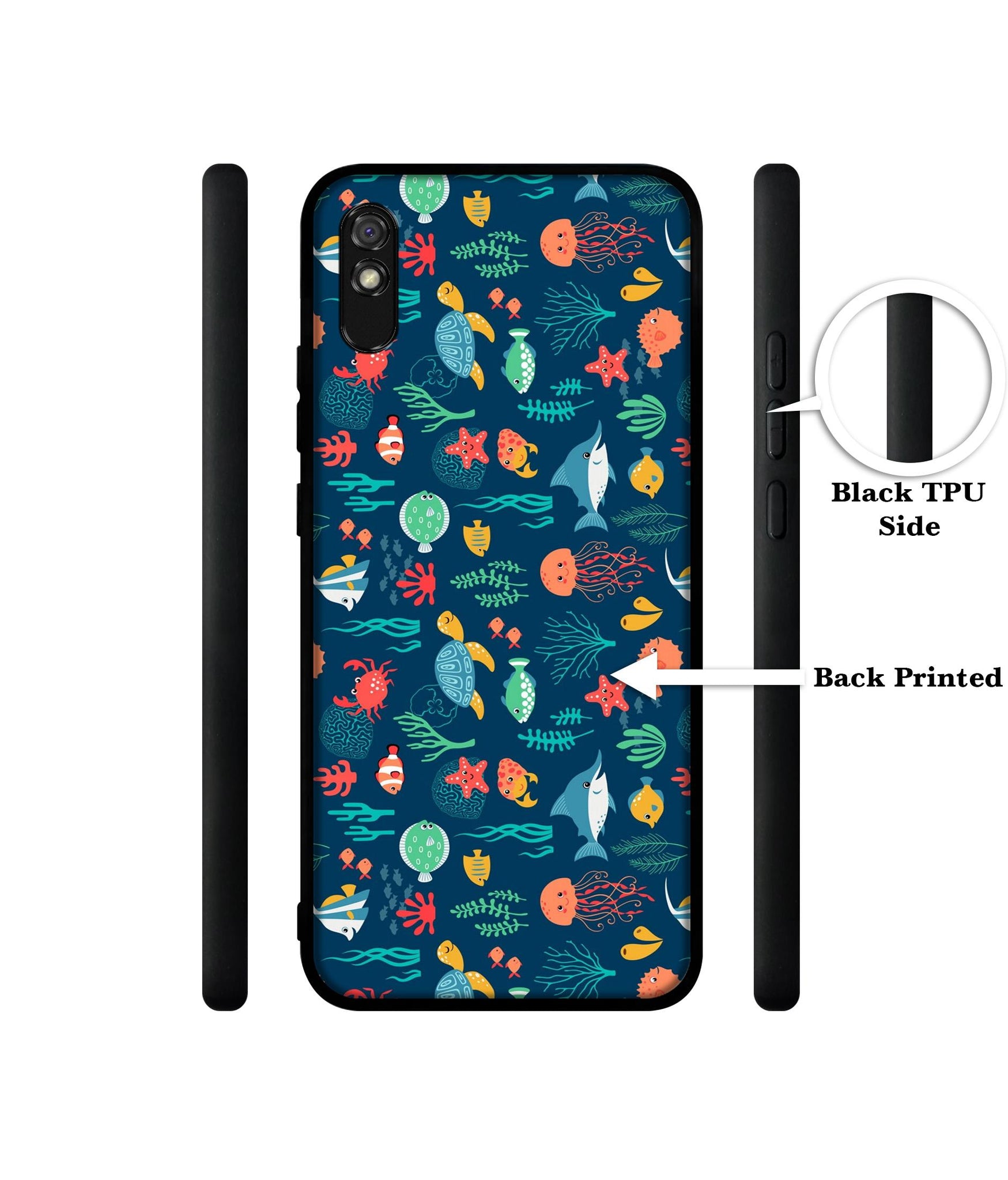 Aquarium Texture Designer 2D Printed Back Case Cover for Mi Redmi 9A / 9A Sport / 9i / 9i Sport