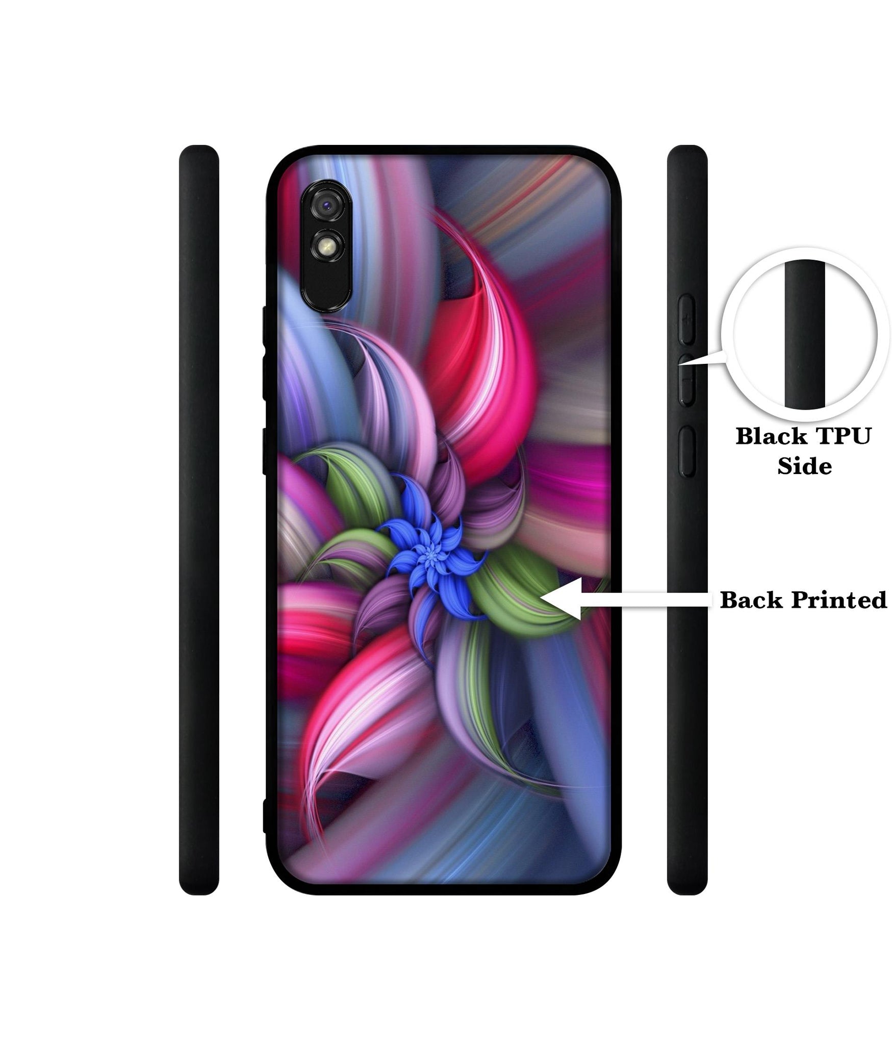 Colorful Flower Designer 2D Printed Back Case Cover for Mi Redmi 9A / 9A Sport / 9i / 9i Sport