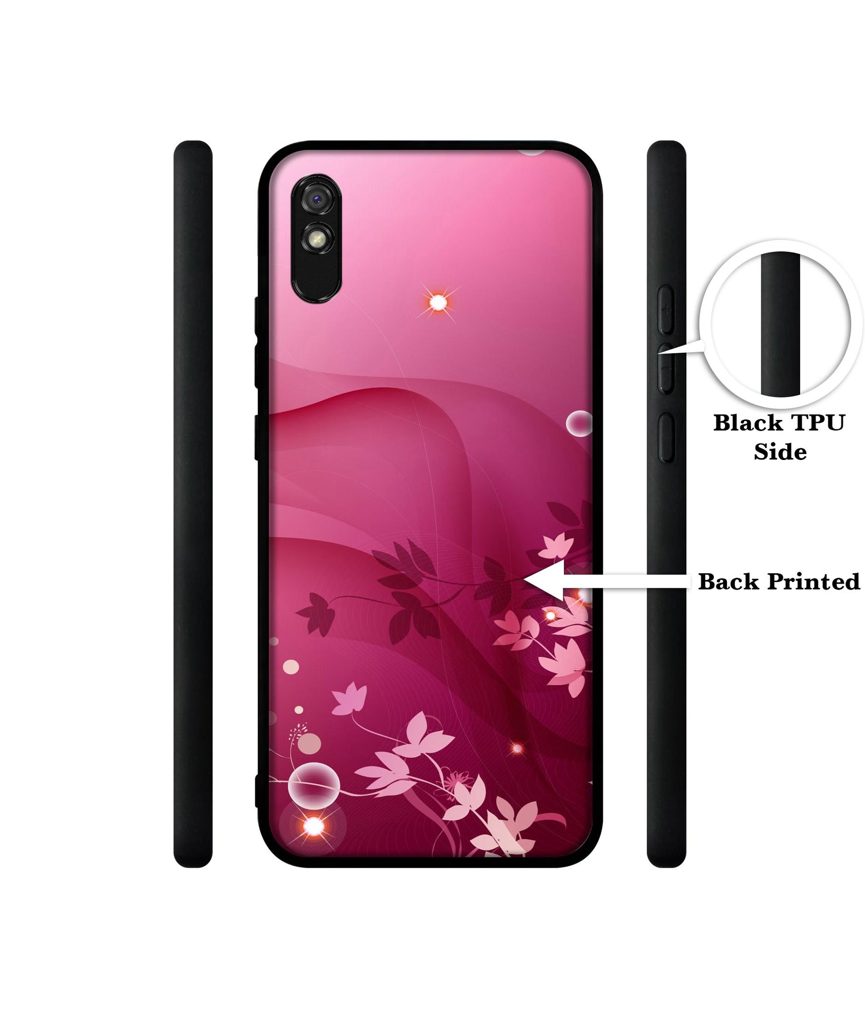 Pink Abstract Designer 2D Printed Back Case Cover for Mi Redmi 9A / 9A Sport / 9i / 9i Sport