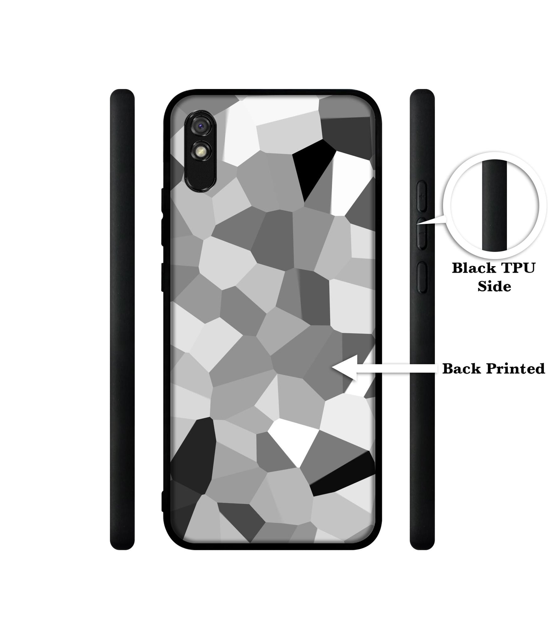 Black & White Mathematical Shape Designer 2D Printed Back Case Cover for Mi Redmi 9A / 9A Sport / 9i / 9i Sport