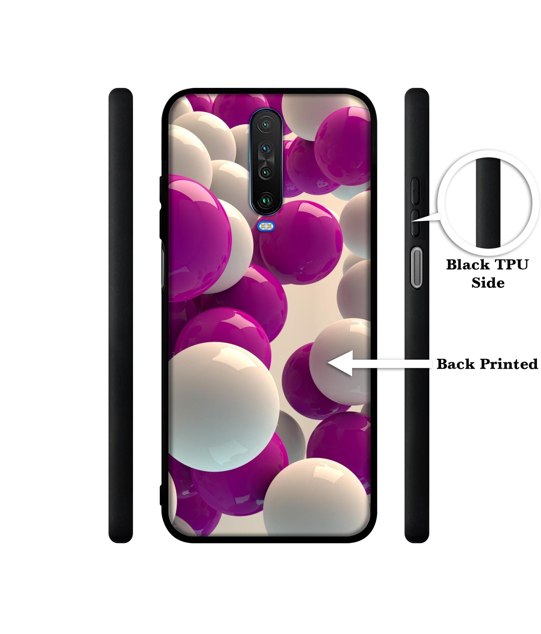 3D Balloons Designer 2D Printed Back Case Cover for Mi Redmi K30 4G / Poco X2 4G