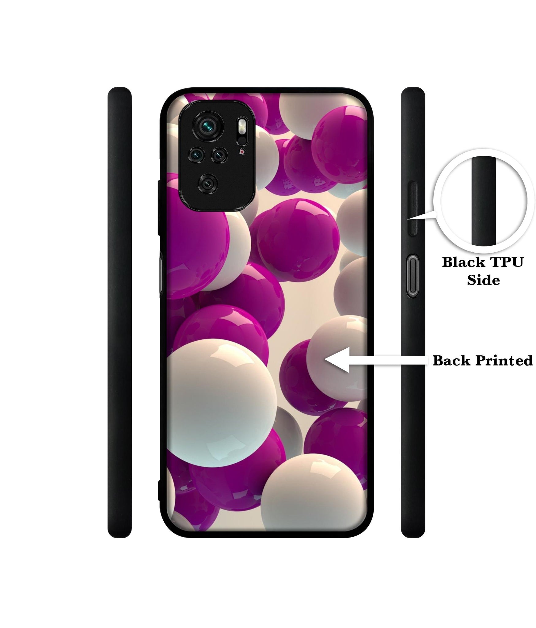 3D Balloons Designer 2D Printed Back Case Cover for Mi Redmi Note 10 / Note 10S