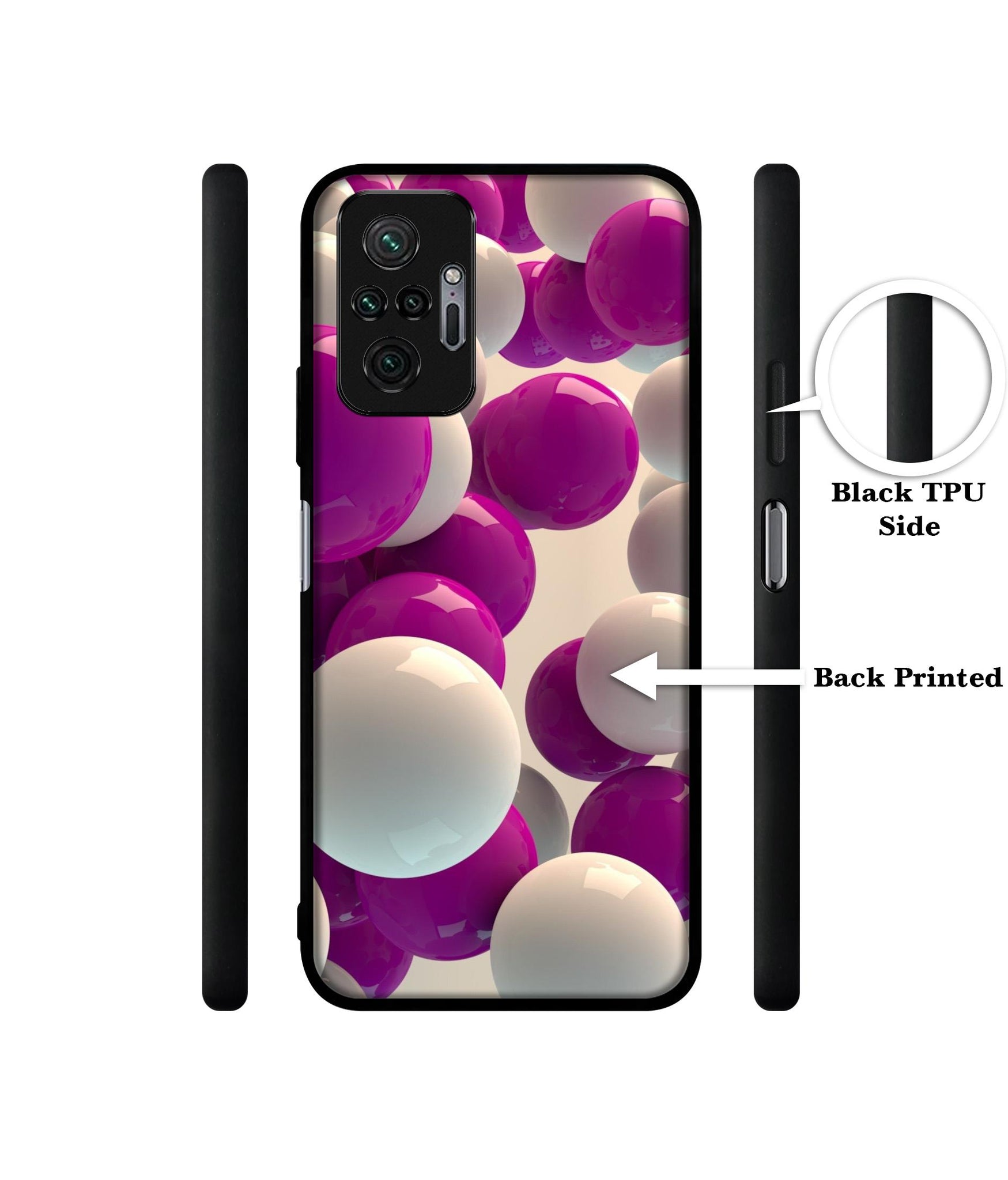 3D Balloons Designer 2D Printed Back Case Cover for Mi Redmi Note 10 Pro 4G / Note 10 Pro Max 4G