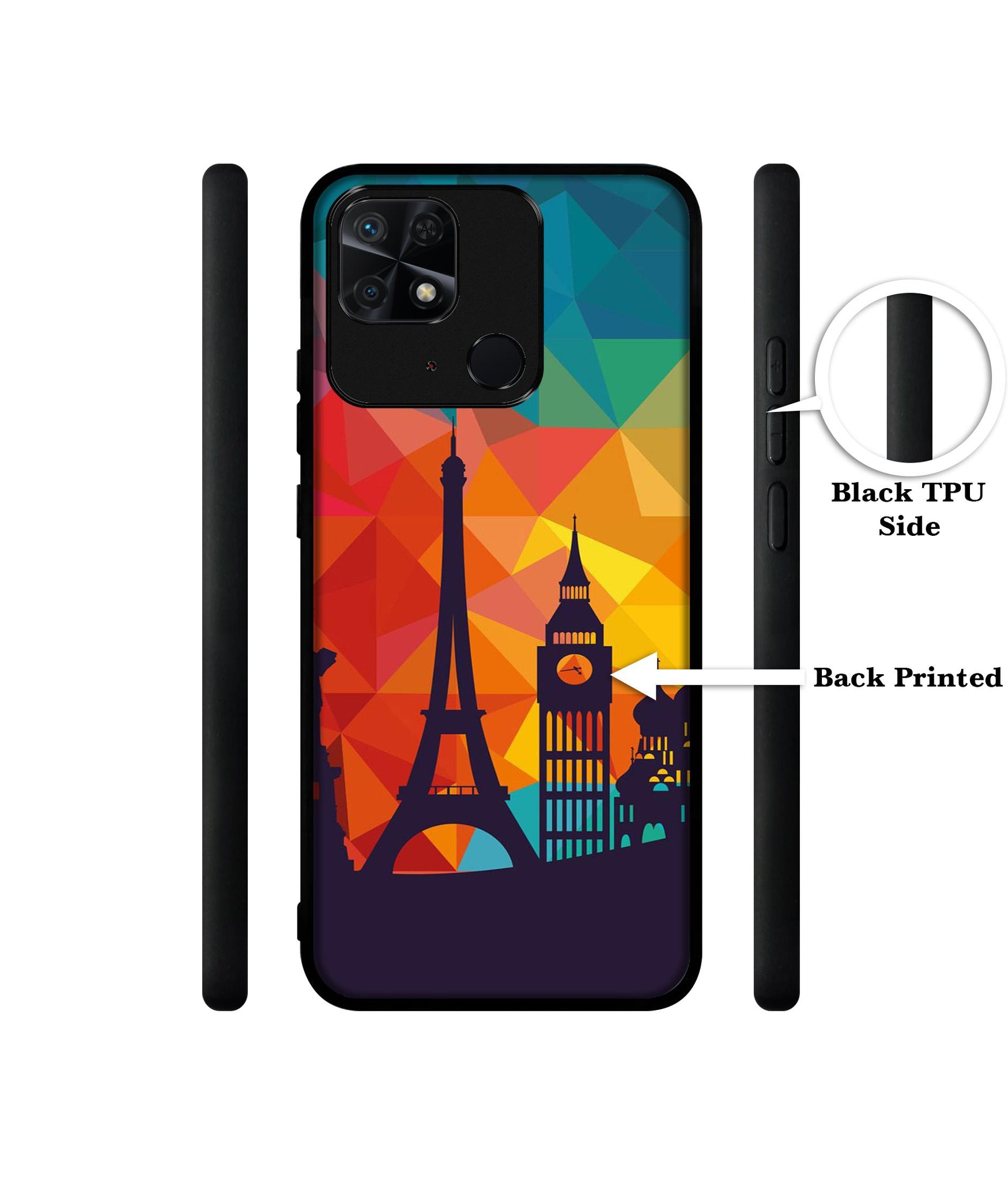 Colored Paris Designer 2D Printed Back Case Cover for Mi Redmi 10 4G / 10C 4G / 10 Power 4G