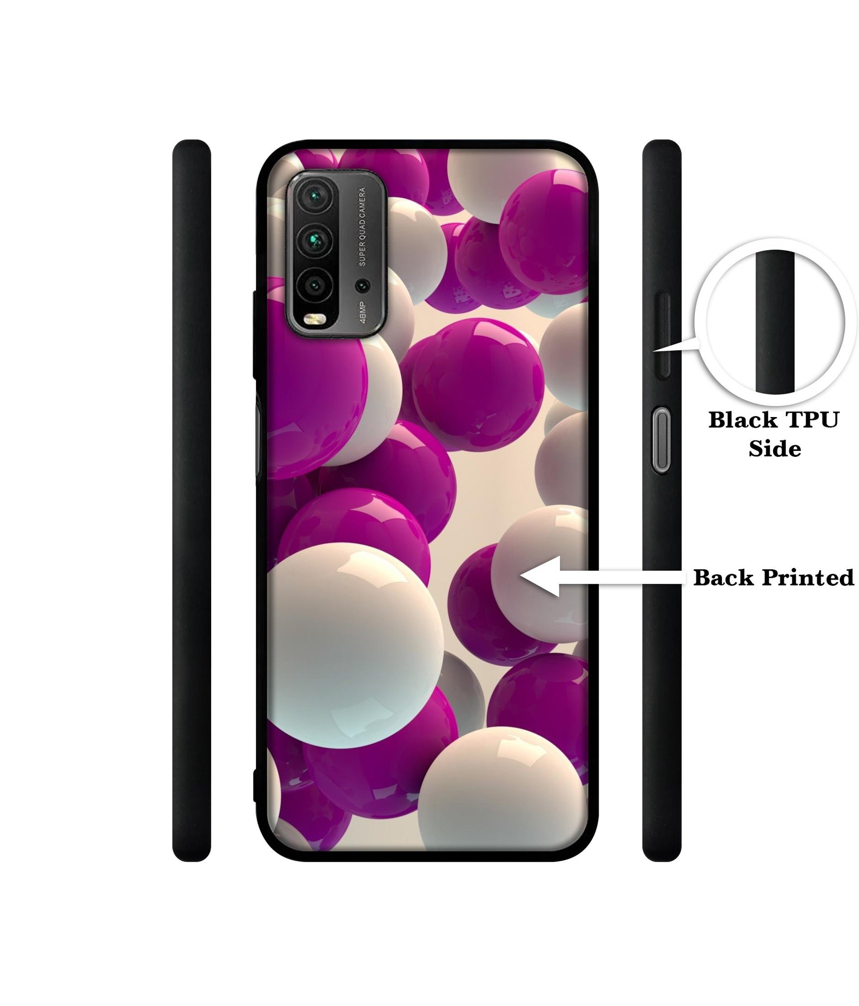 3D Balloons Designer 2D Printed Back Case Cover for Mi Redmi 9 Power 4G