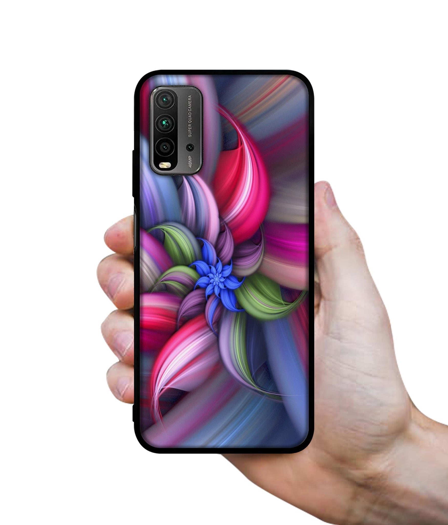 Colorful Flower Designer 2D Printed Back Case Cover for Mi Redmi 9 Power 4G