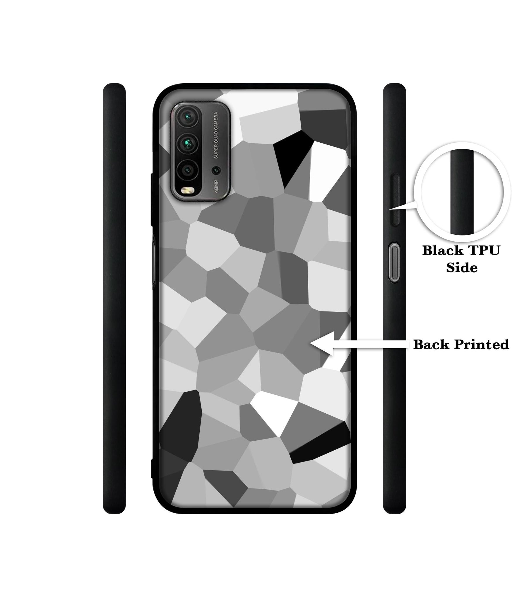 Black & White Mathematical Shape Designer 2D Printed Back Case Cover for Mi Redmi 9 Power 4G