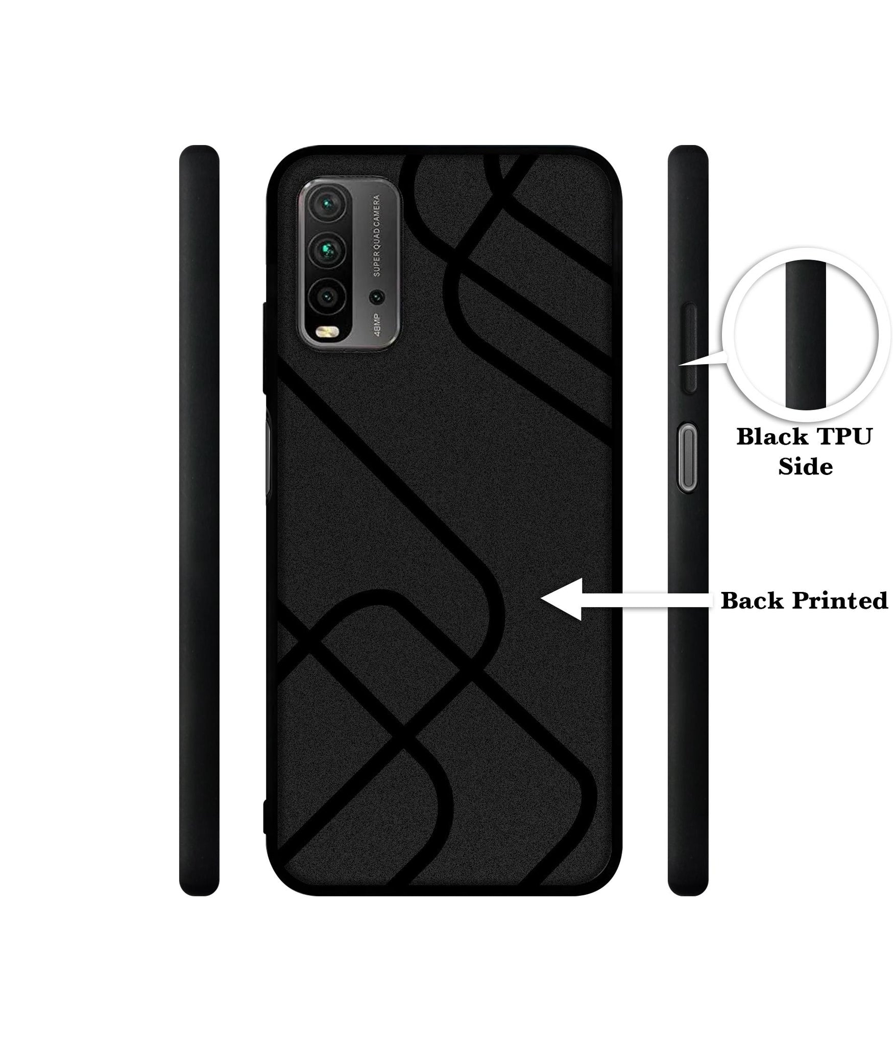 Zig-Zag Black Line Designer 2D Printed Back Case Cover for Mi Redmi 9 Power 4G