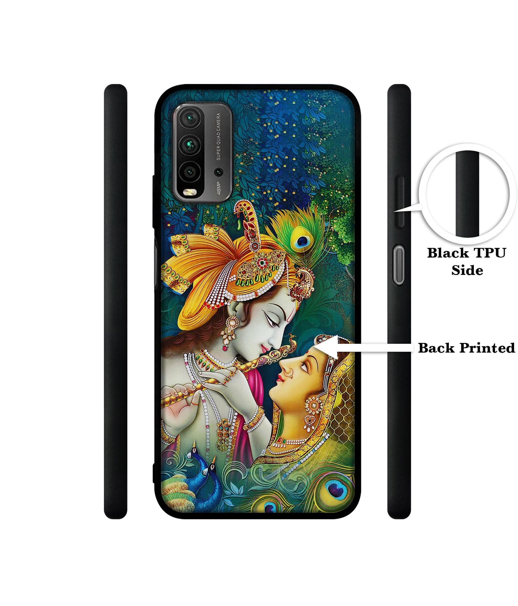 Radha Kishan Love Designer 2D Printed Back Case Cover for Mi Redmi 9 Power 4G