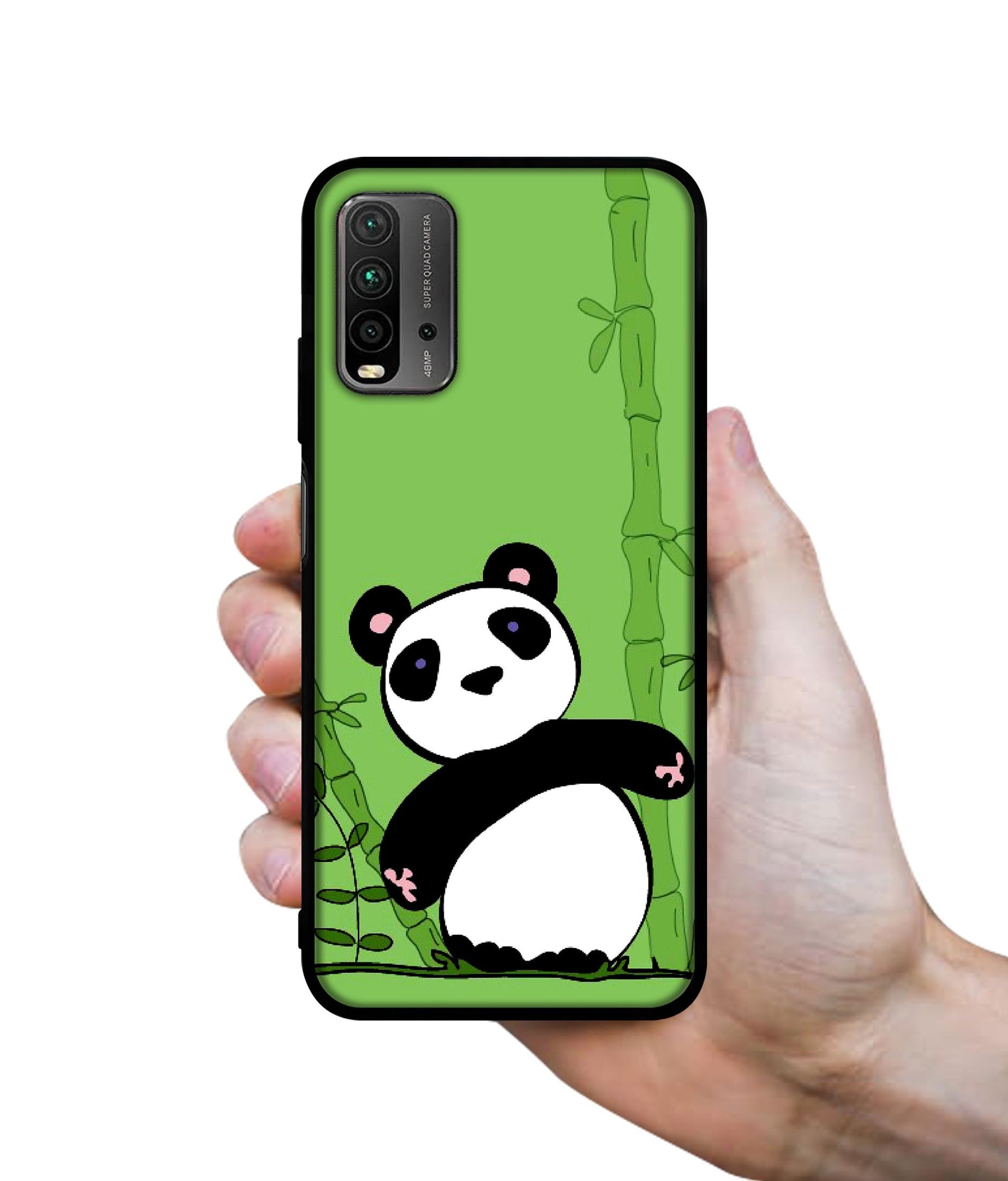 Panda with Bamboo Designer 2D Printed Back Case Cover for Mi Redmi 9 Power 4G