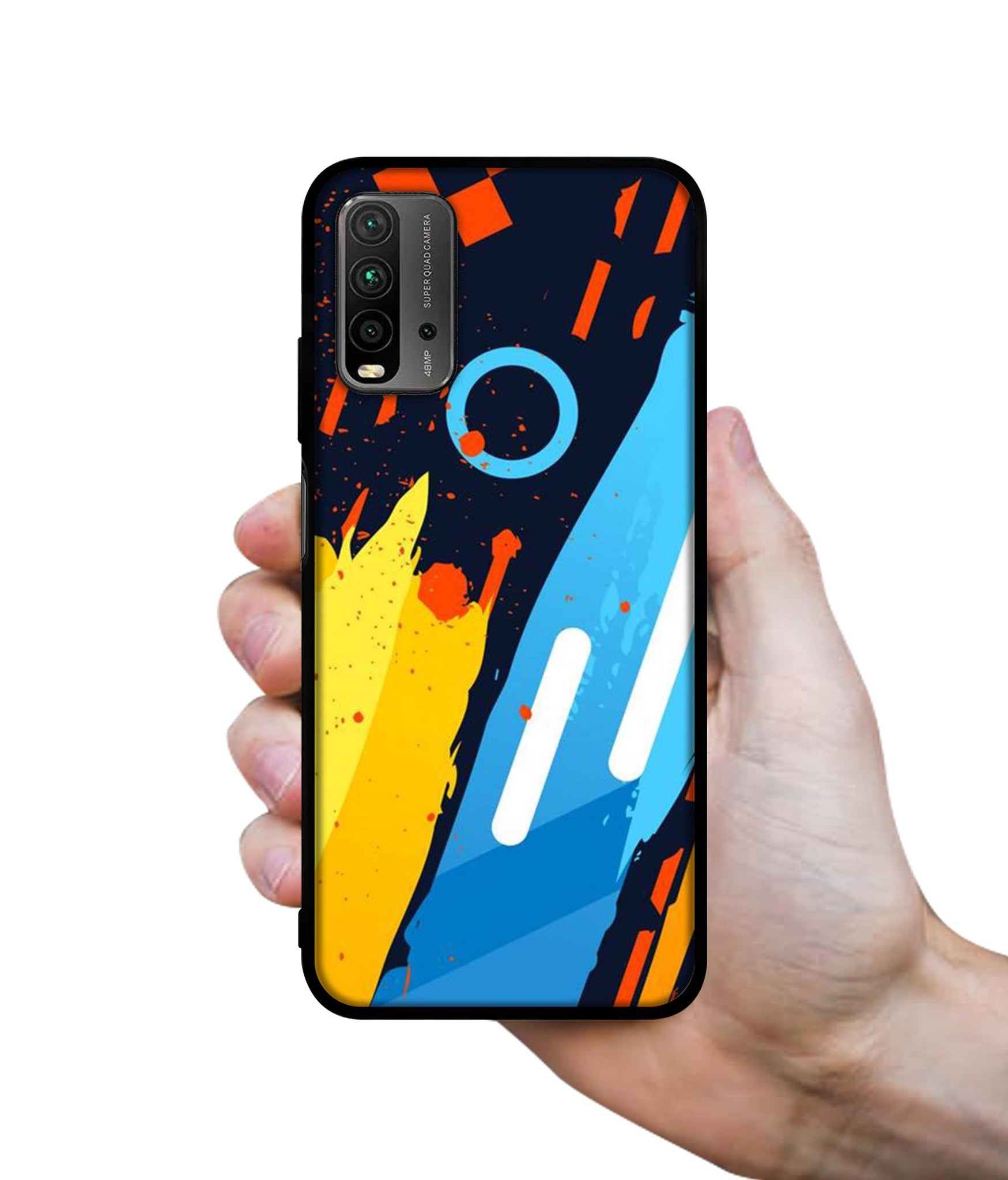Abstract Stripes Geometric Figures Designer 2D Printed Back Case Cover for Mi Redmi 9 Power 4G