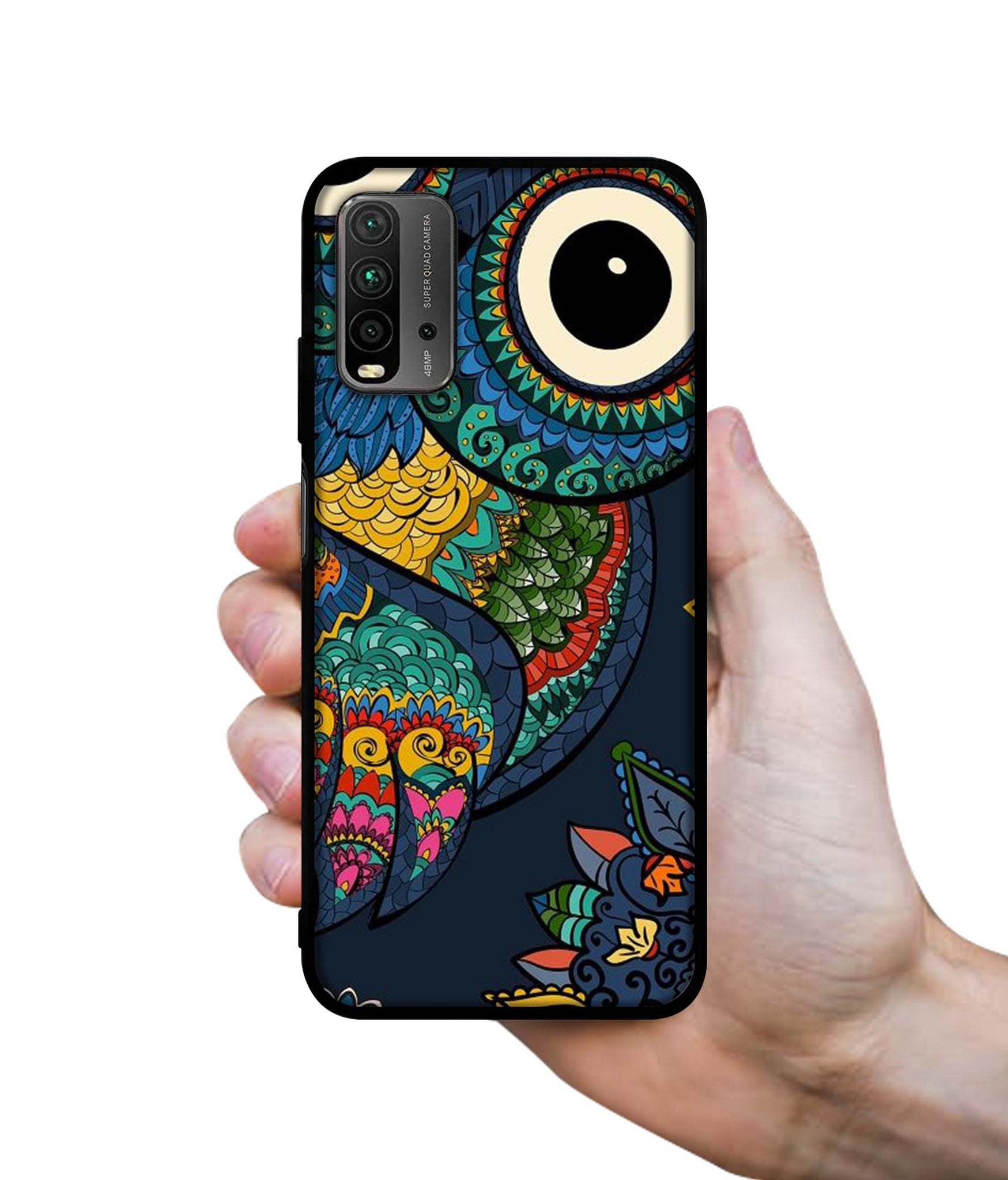 Owl Illustration Designer 2D Printed Back Case Cover for Mi Redmi 9 Power 4G