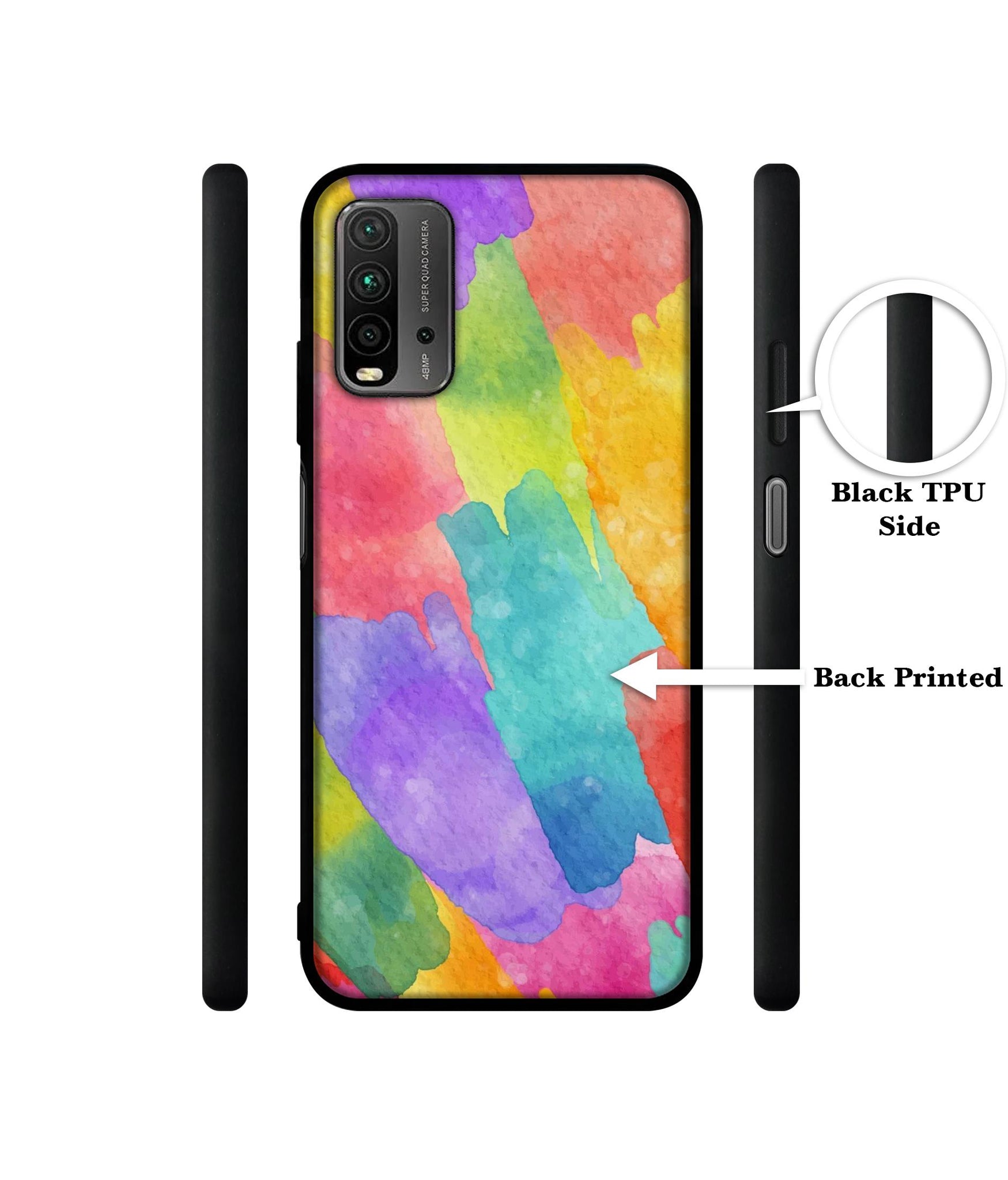 Water Paint Colorful Abstract Designer 2D Printed Back Case Cover for Mi Redmi 9 Power 4G