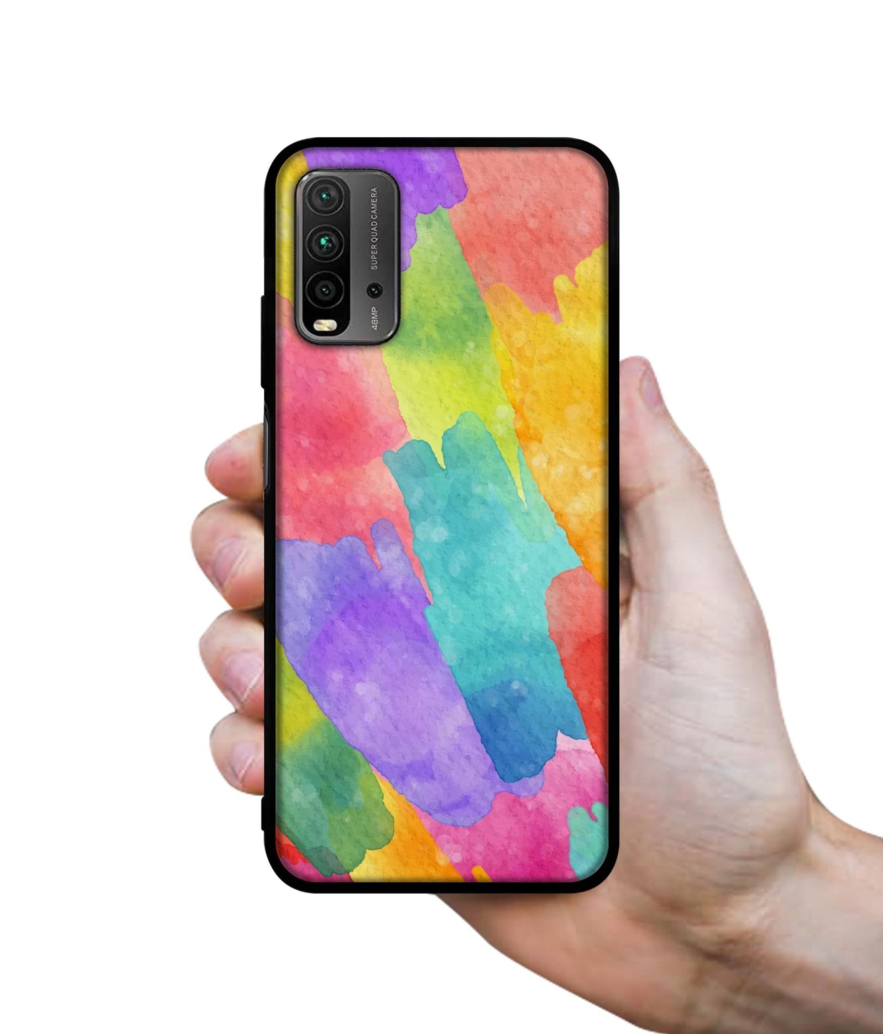 Water Paint Colorful Abstract Designer 2D Printed Back Case Cover for Mi Redmi 9 Power 4G