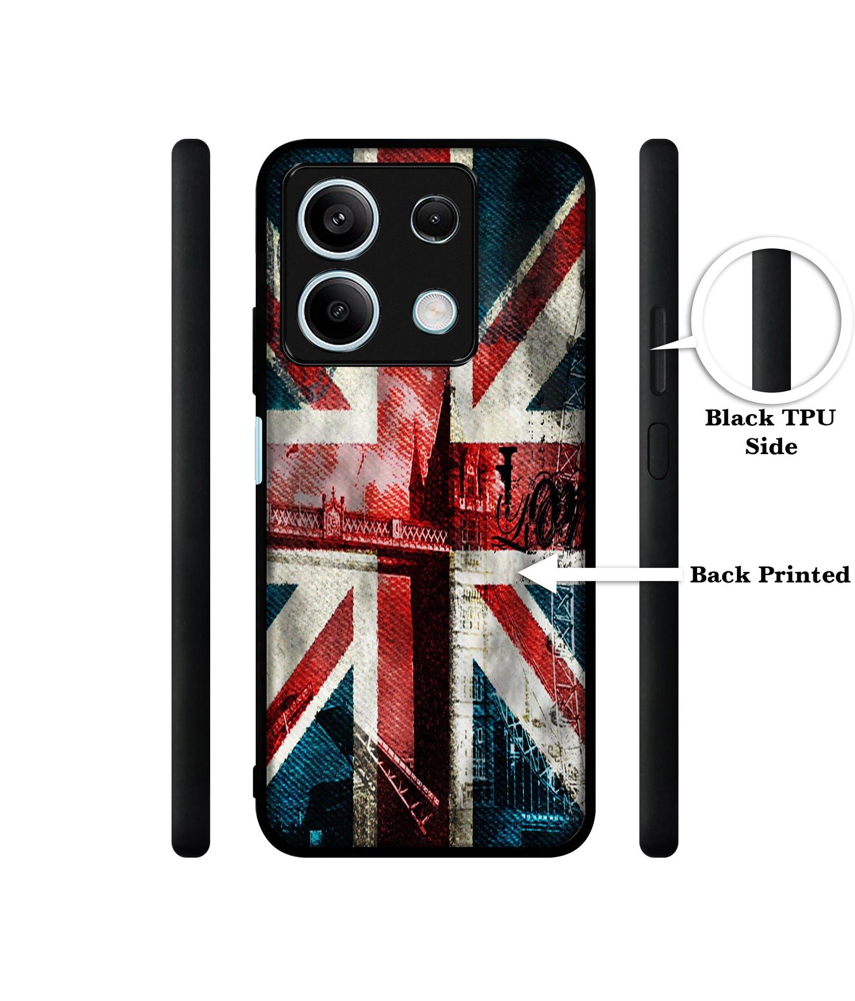 London Flag wallpaper Designer 2D Printed Back Case Cover for Mi Redmi Note 13 5G