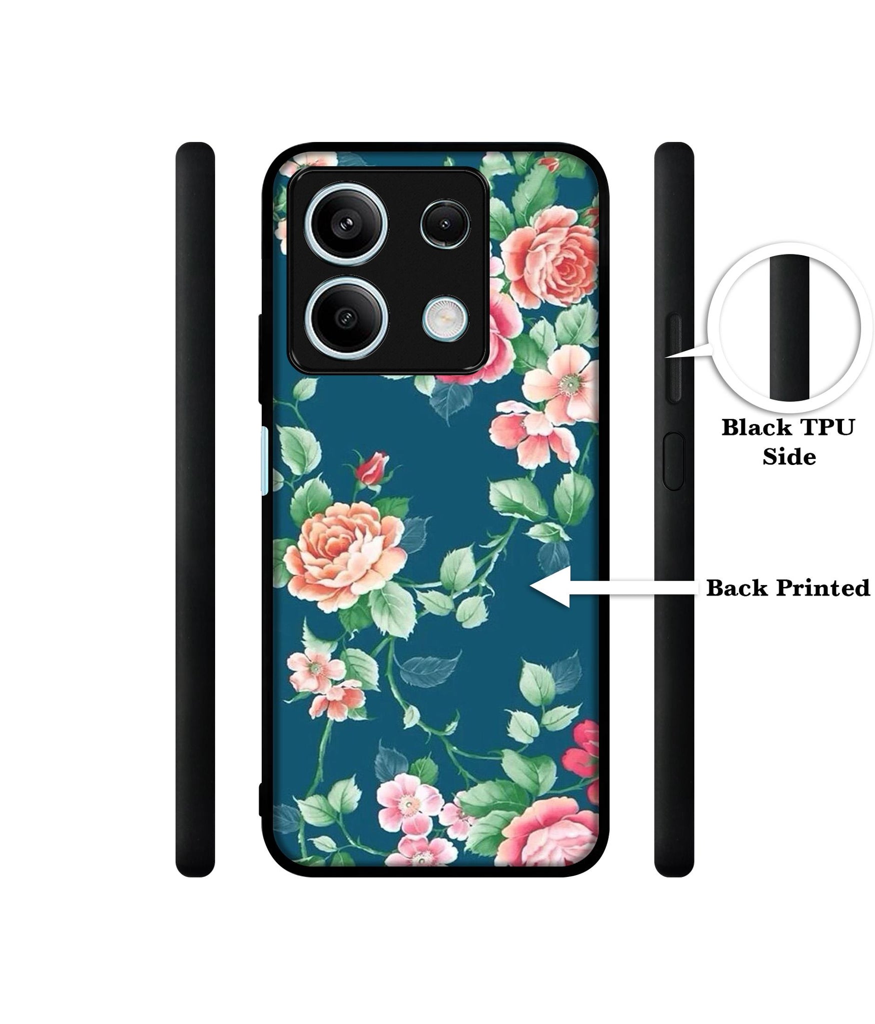 Vintage Floral Designer 2D Printed Back Case Cover for Mi Redmi Note 13 5G