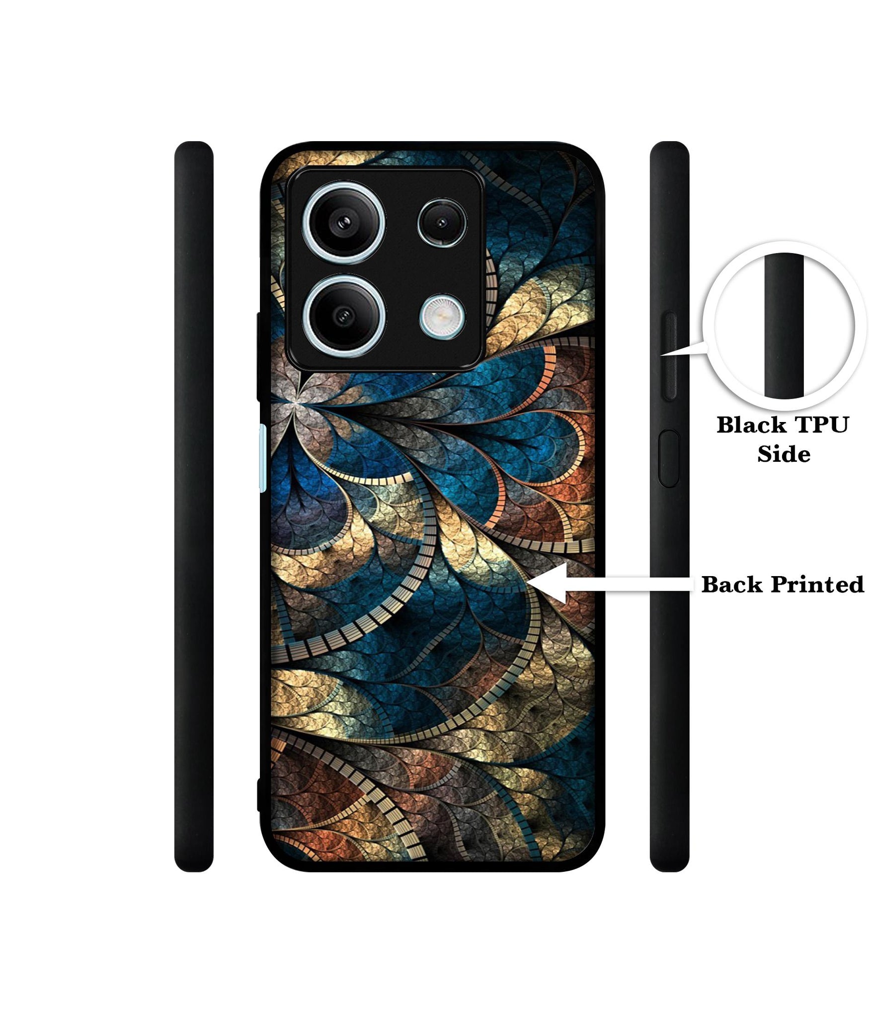 Fractional Pattern Designer 2D Printed Back Case Cover for Mi Redmi Note 13 5G