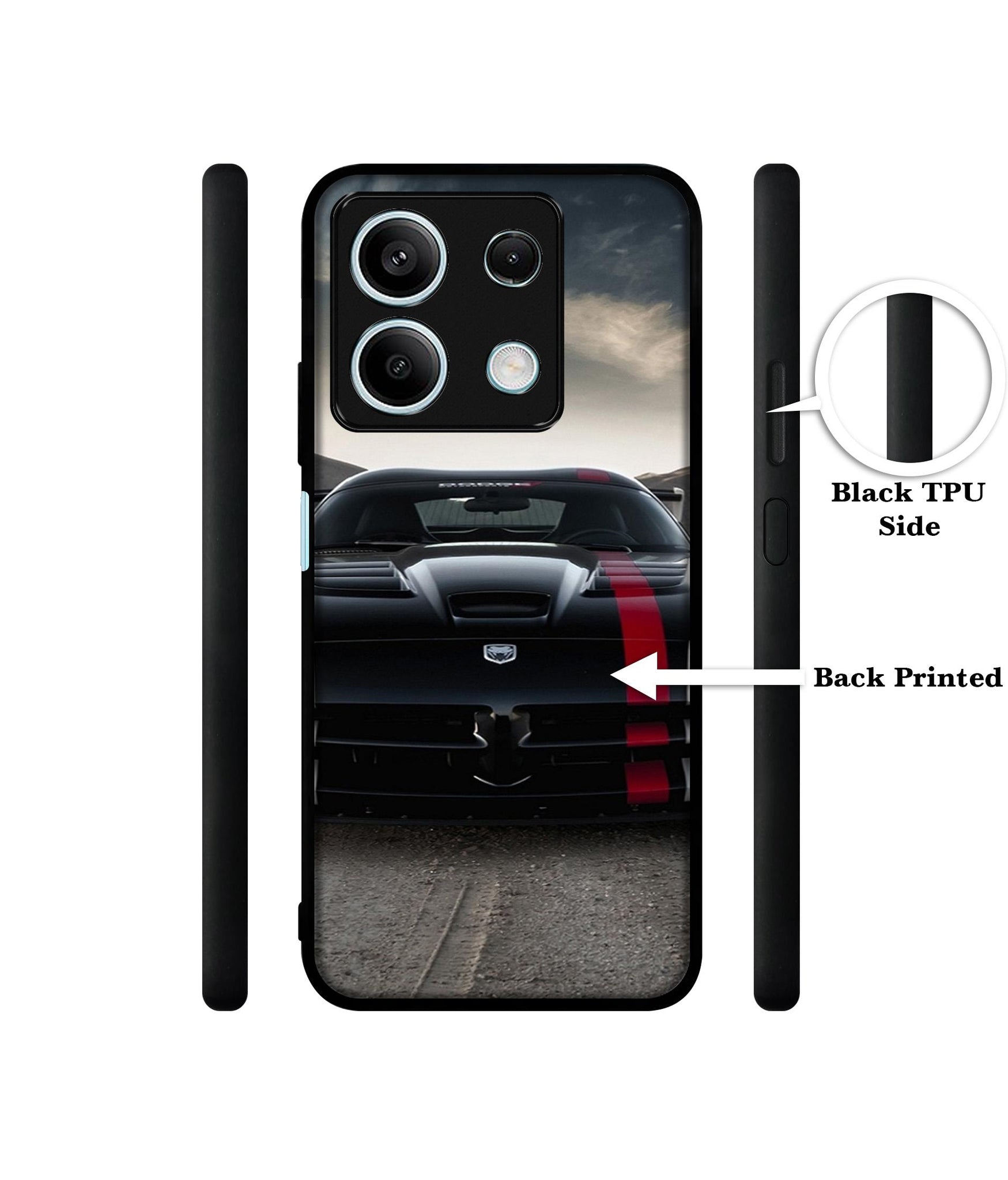 Sports Car Pattern Designer 2D Printed Back Case Cover for Mi Redmi Note 13 5G
