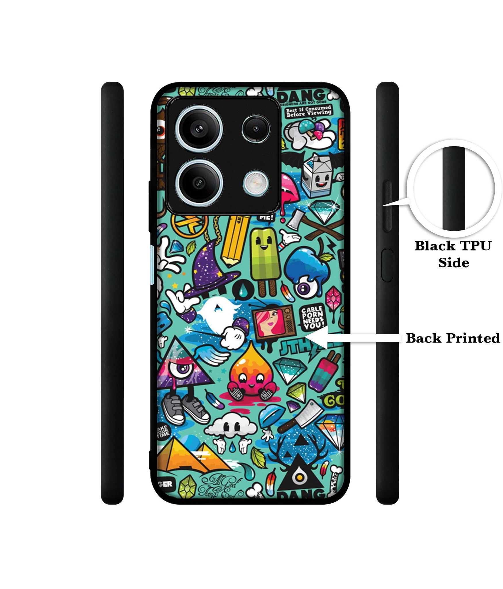 Crazy Designer 2D Printed Back Case Cover for Mi Redmi Note 13 5G