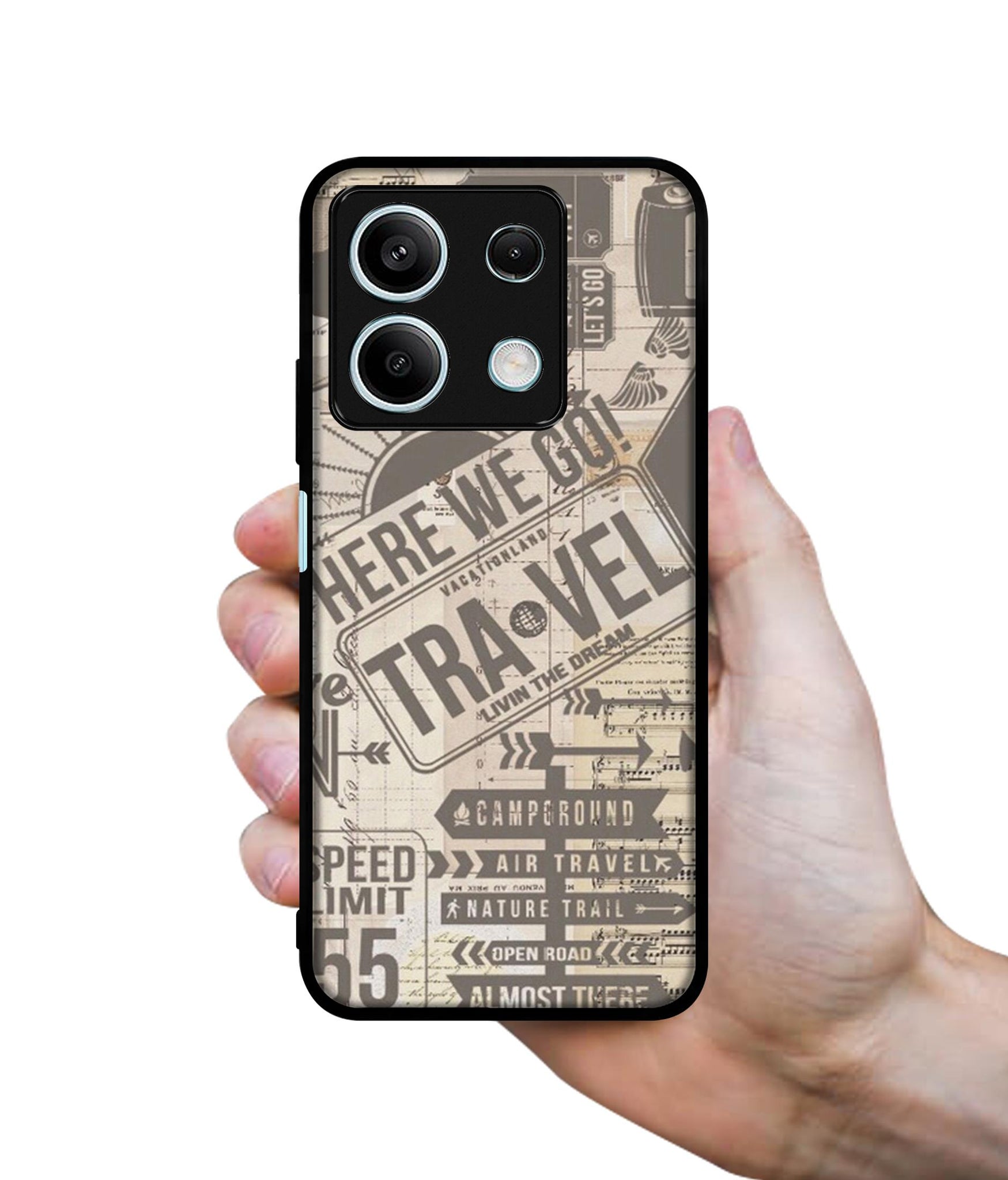 Travel Designer 2D Printed Back Case Cover for Mi Redmi Note 13 5G
