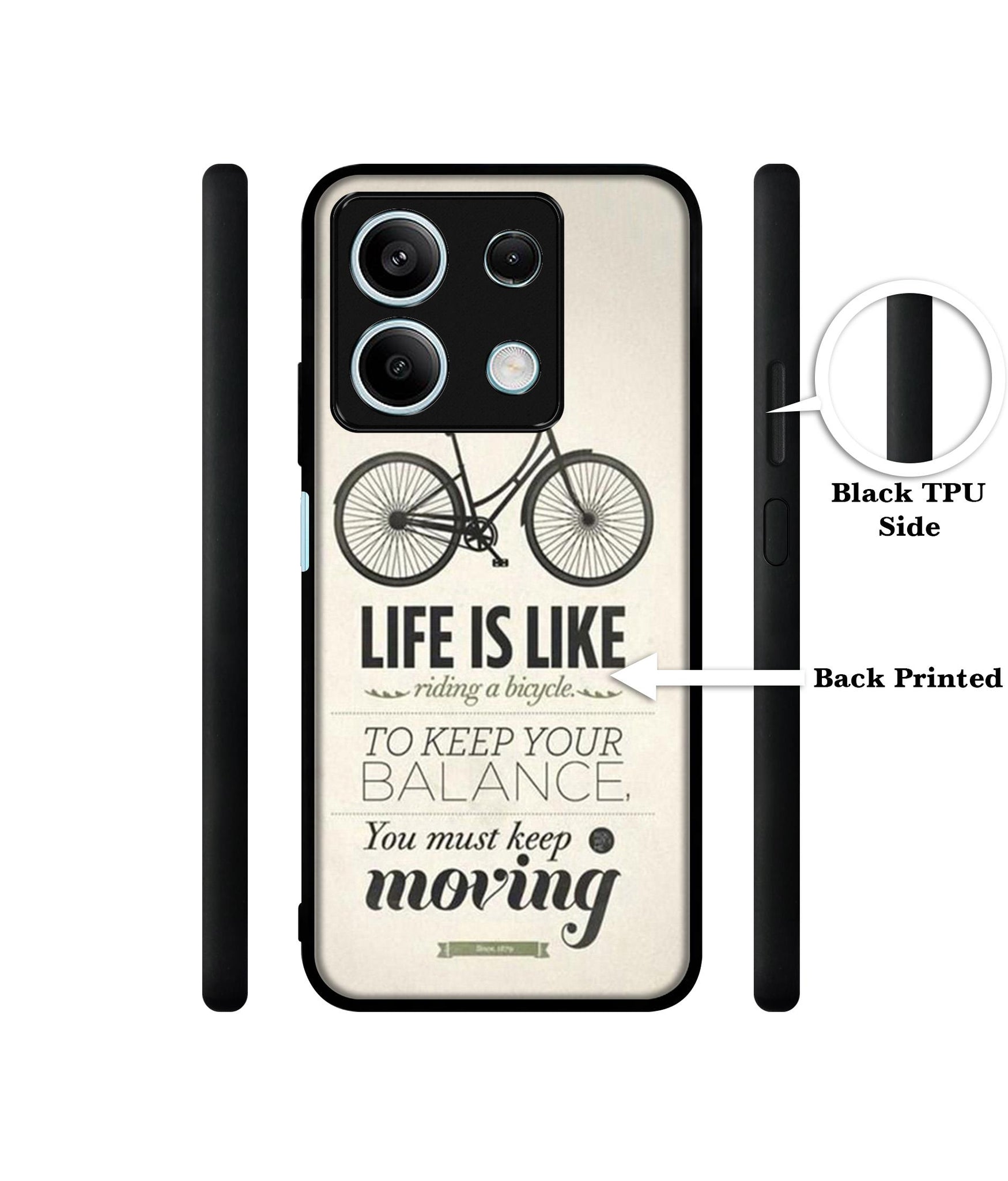 Life is Like Moving Designer 2D Printed Back Case Cover for Mi Redmi Note 13 5G