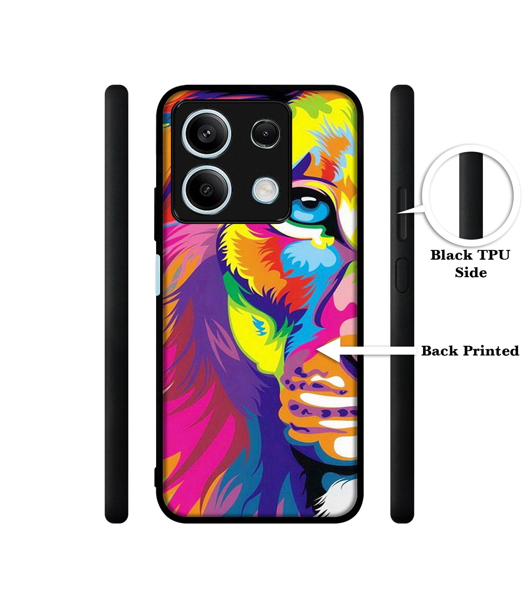 Lion Designer 2D Printed Back Case Cover for Mi Redmi Note 13 5G