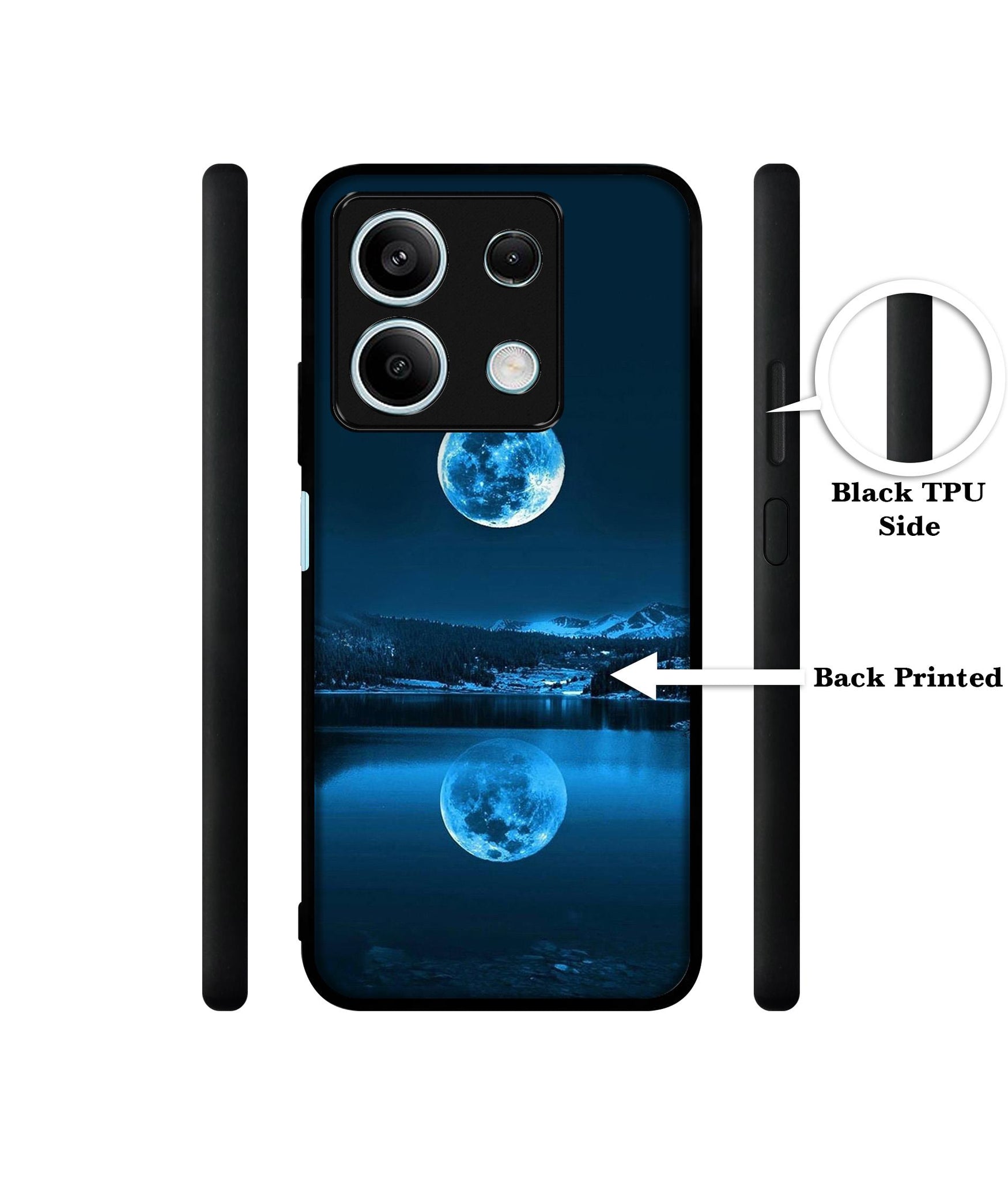 Moon Pattern Print Designer 2D Printed Back Case Cover for Mi Redmi Note 13 5G