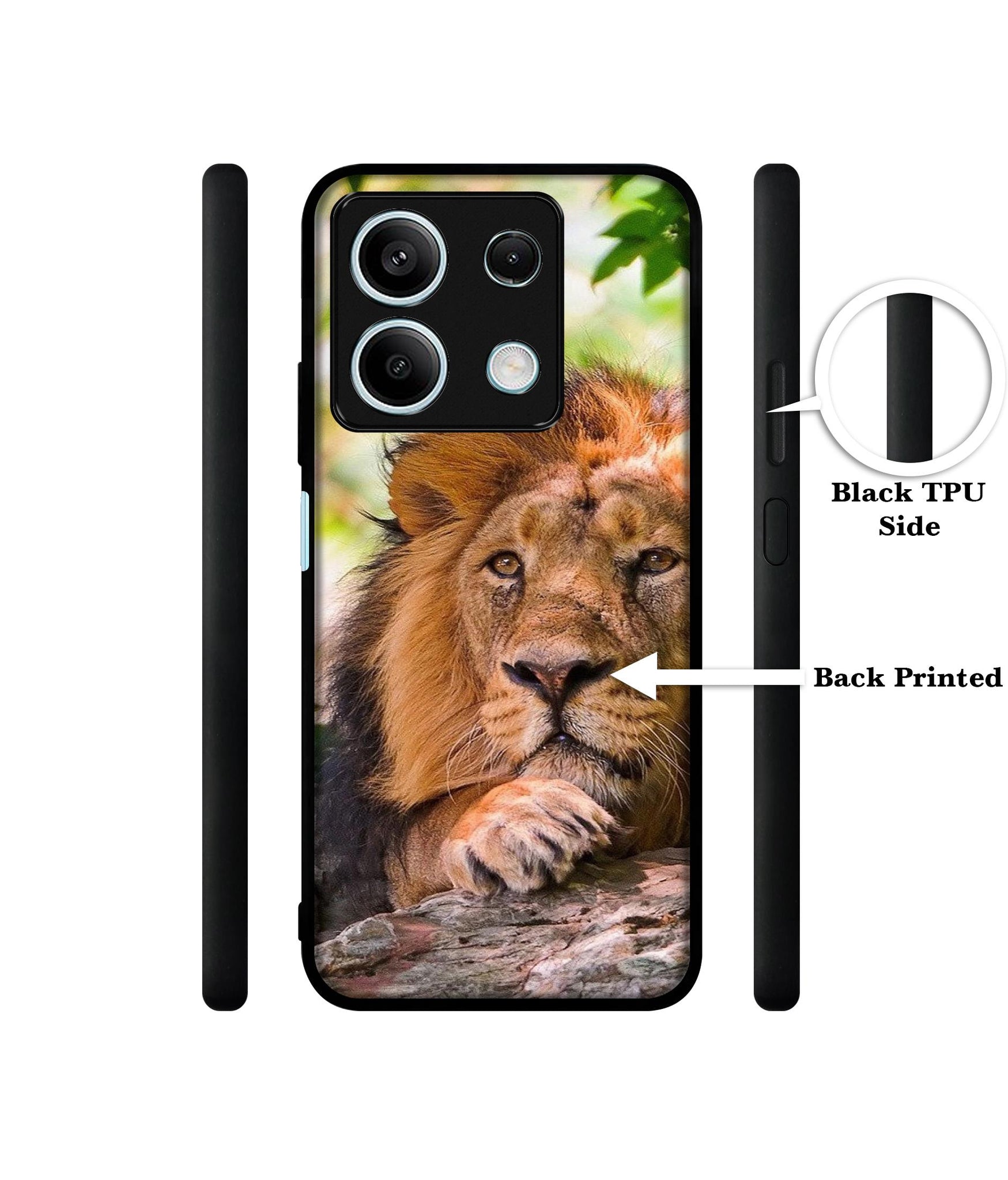 Tiger Pattern Print Designer 2D Printed Back Case Cover for Mi Redmi Note 13 5G