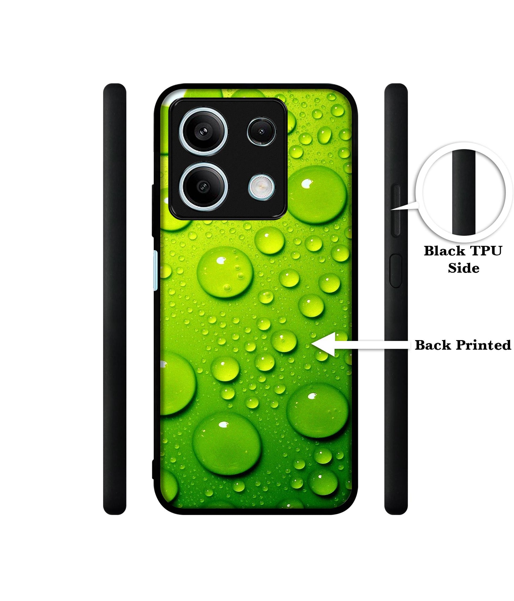 Green Bubbles Designer 2D Printed Back Case Cover for Mi Redmi Note 13 5G