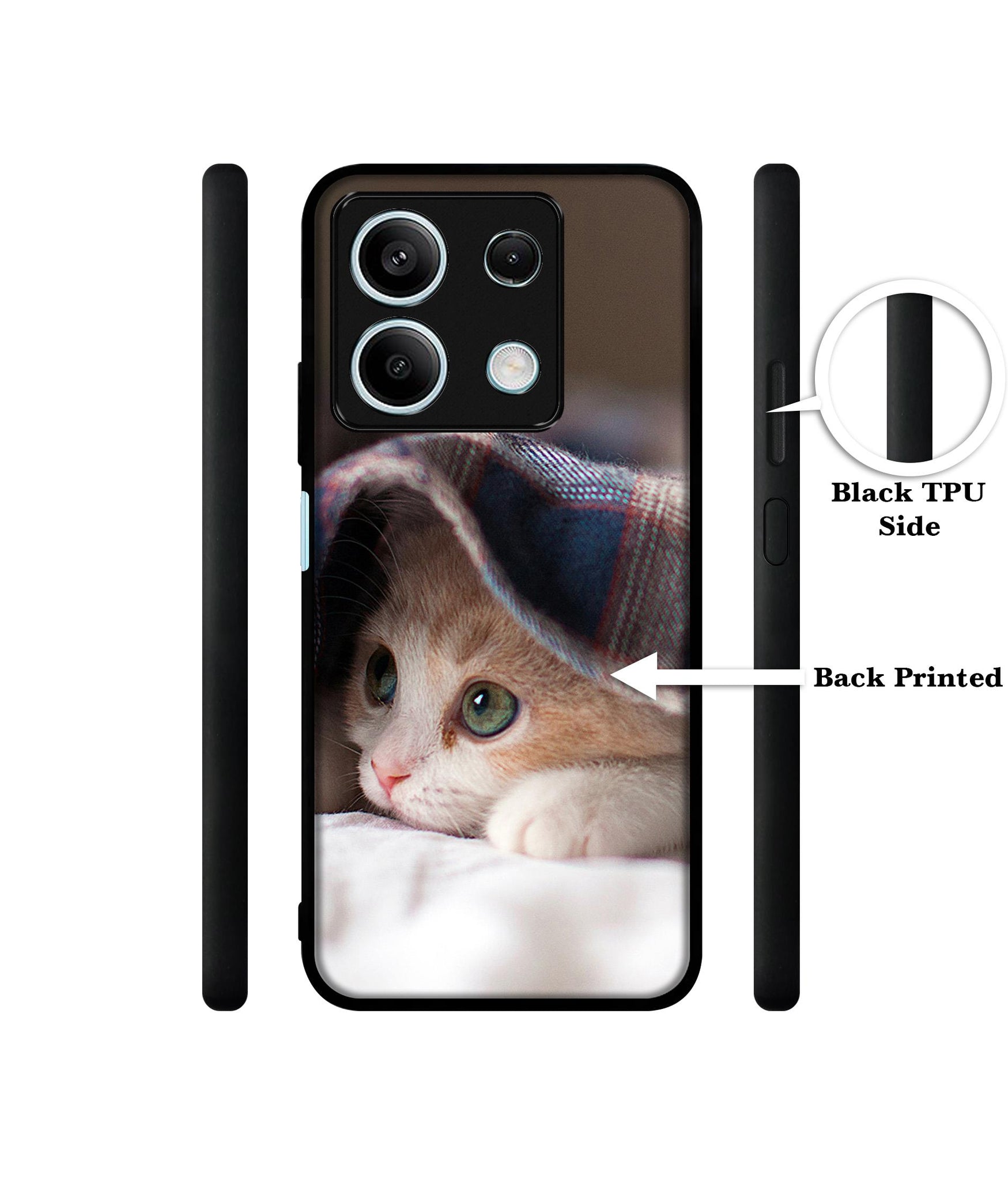 Sleepy Kitten Designer 2D Printed Back Case Cover for Mi Redmi Note 13 5G