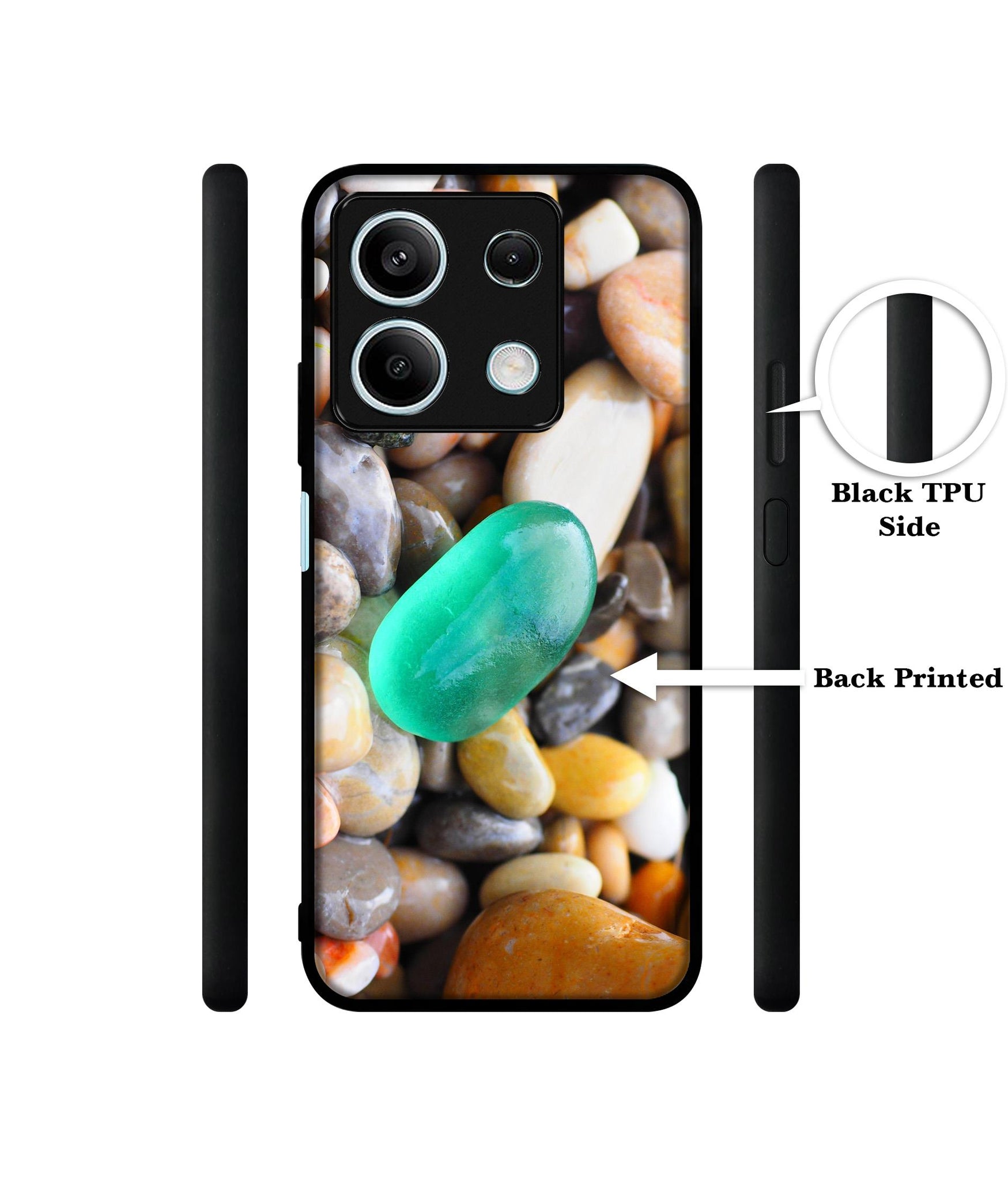 Sea Stones Designer 2D Printed Back Case Cover for Mi Redmi Note 13 5G