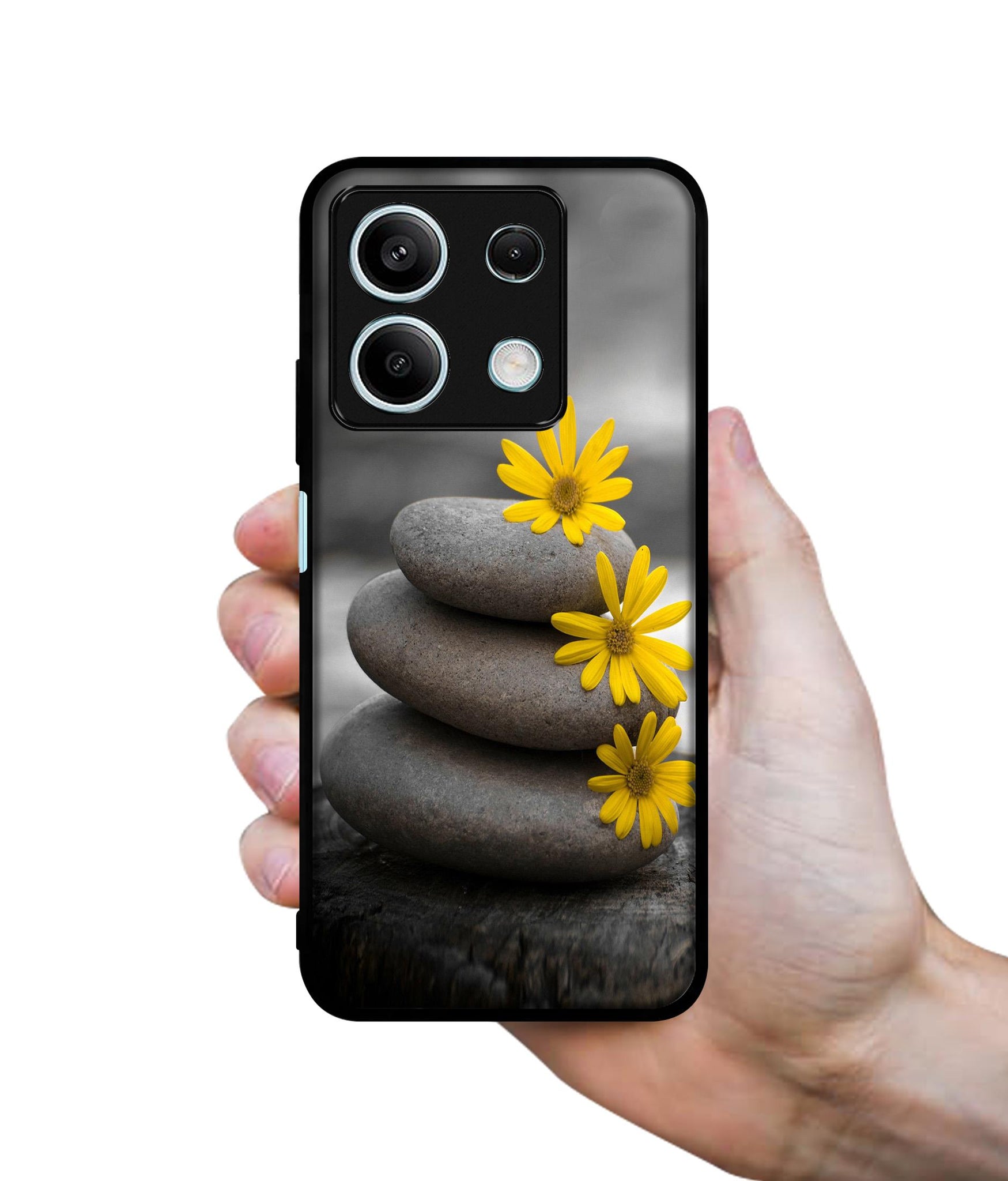 Stones And Flower Designer 2D Printed Back Case Cover for Mi Redmi Note 13 5G