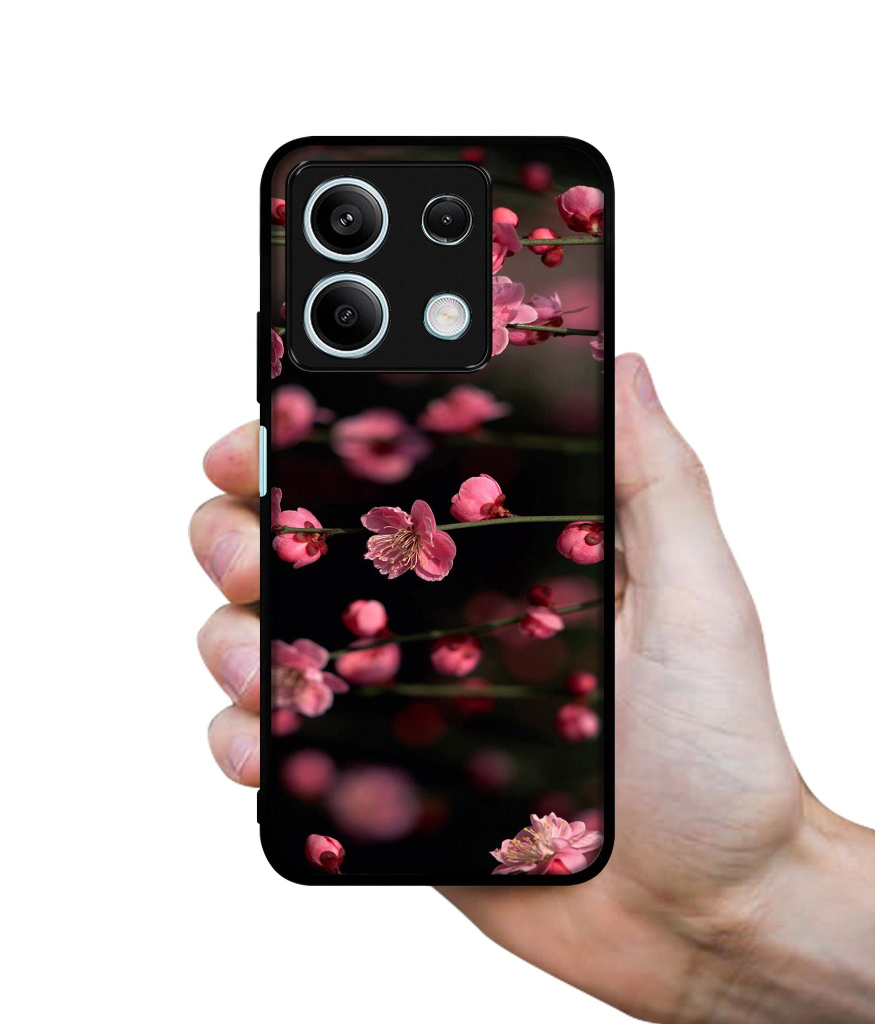 Pink Flowers Designer 2D Printed Back Case Cover for Mi Redmi Note 13 5G