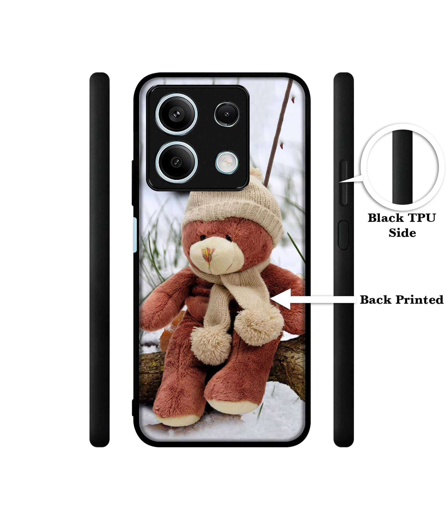 Woolen Bear Designer 2D Printed Back Case Cover for Mi Redmi Note 13 5G