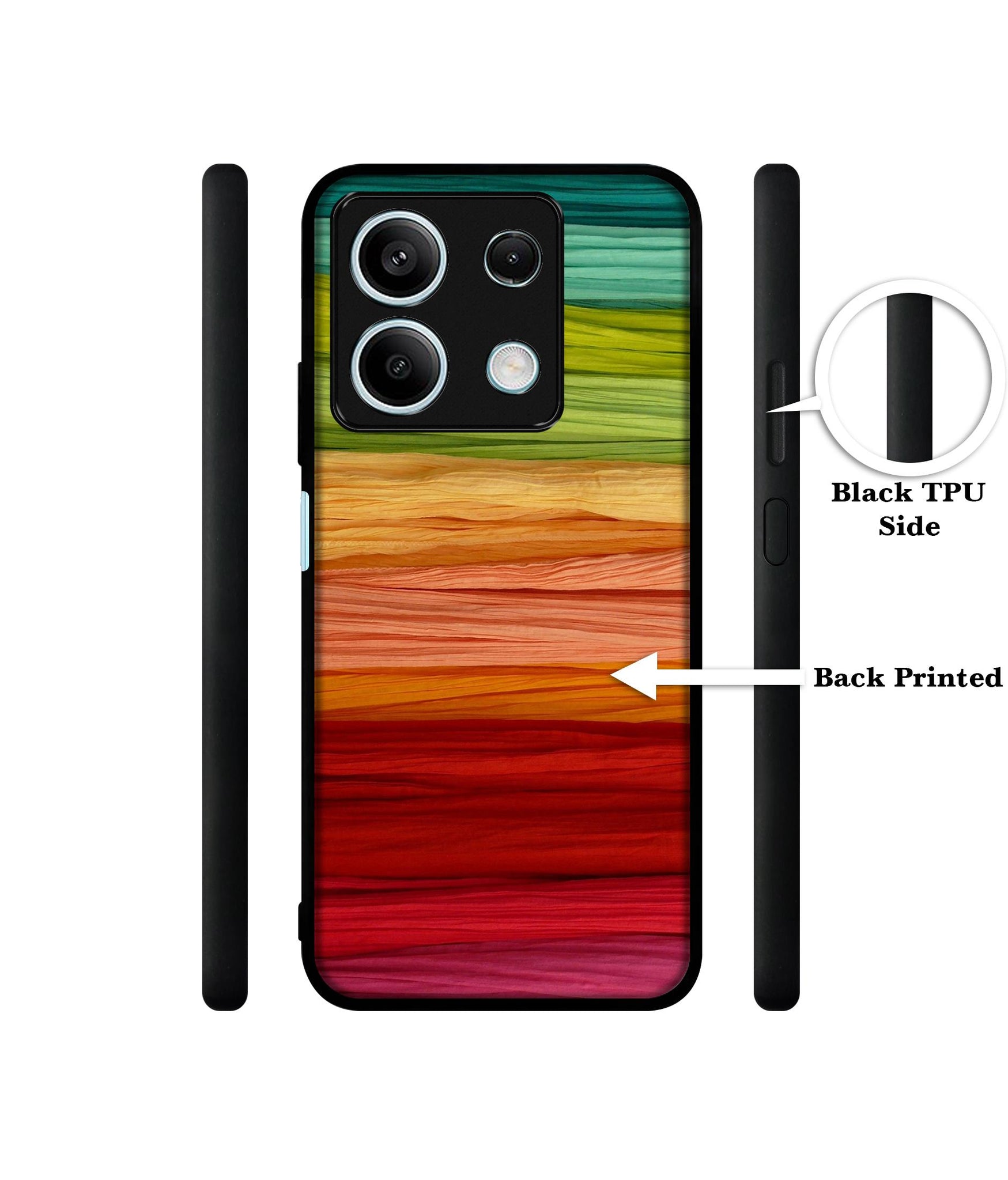 Colorful Thread Designer 2D Printed Back Case Cover for Mi Redmi Note 13 5G