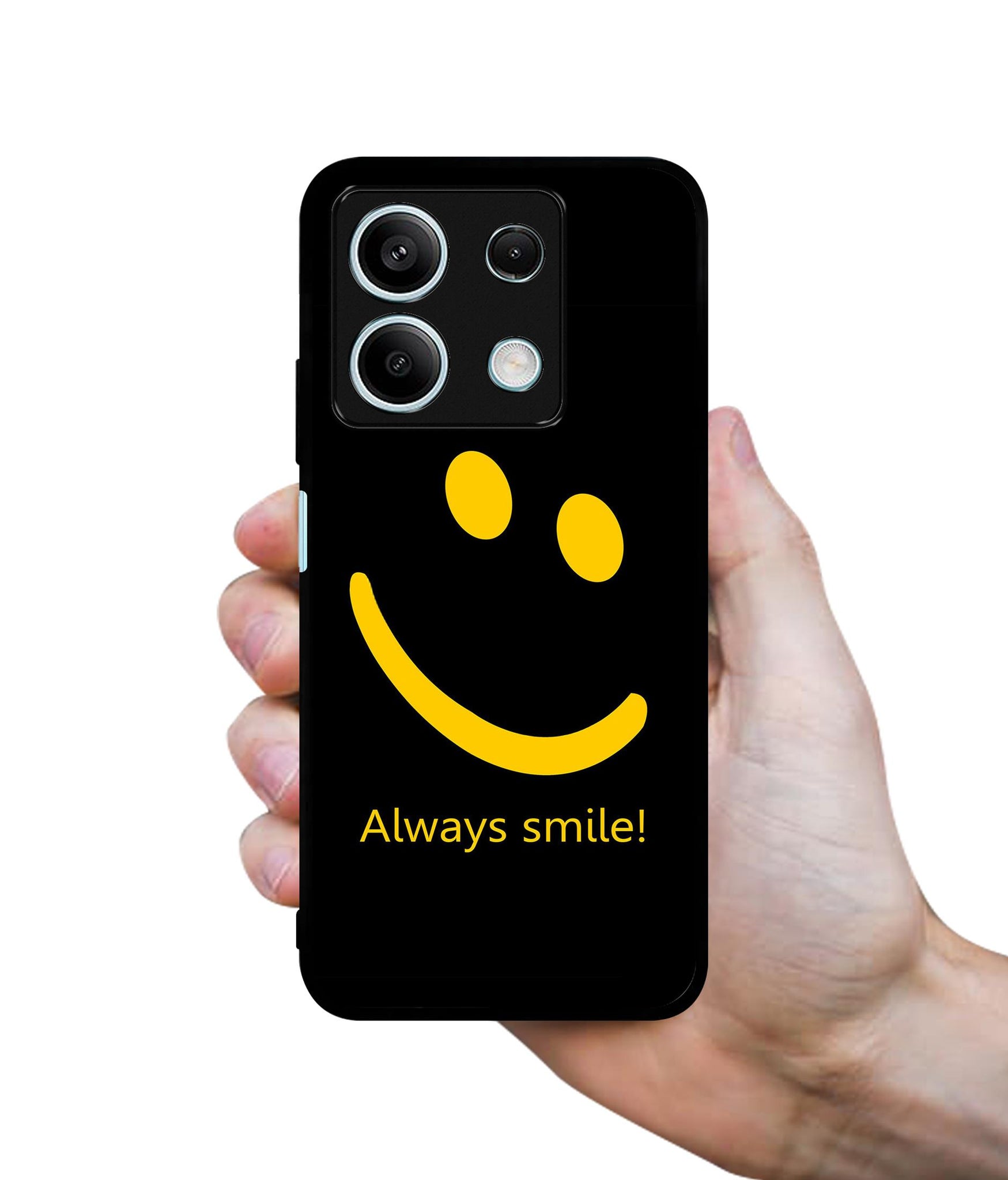 Always Smile Quote Designer 2D Printed Back Case Cover for Mi Redmi Note 13 5G