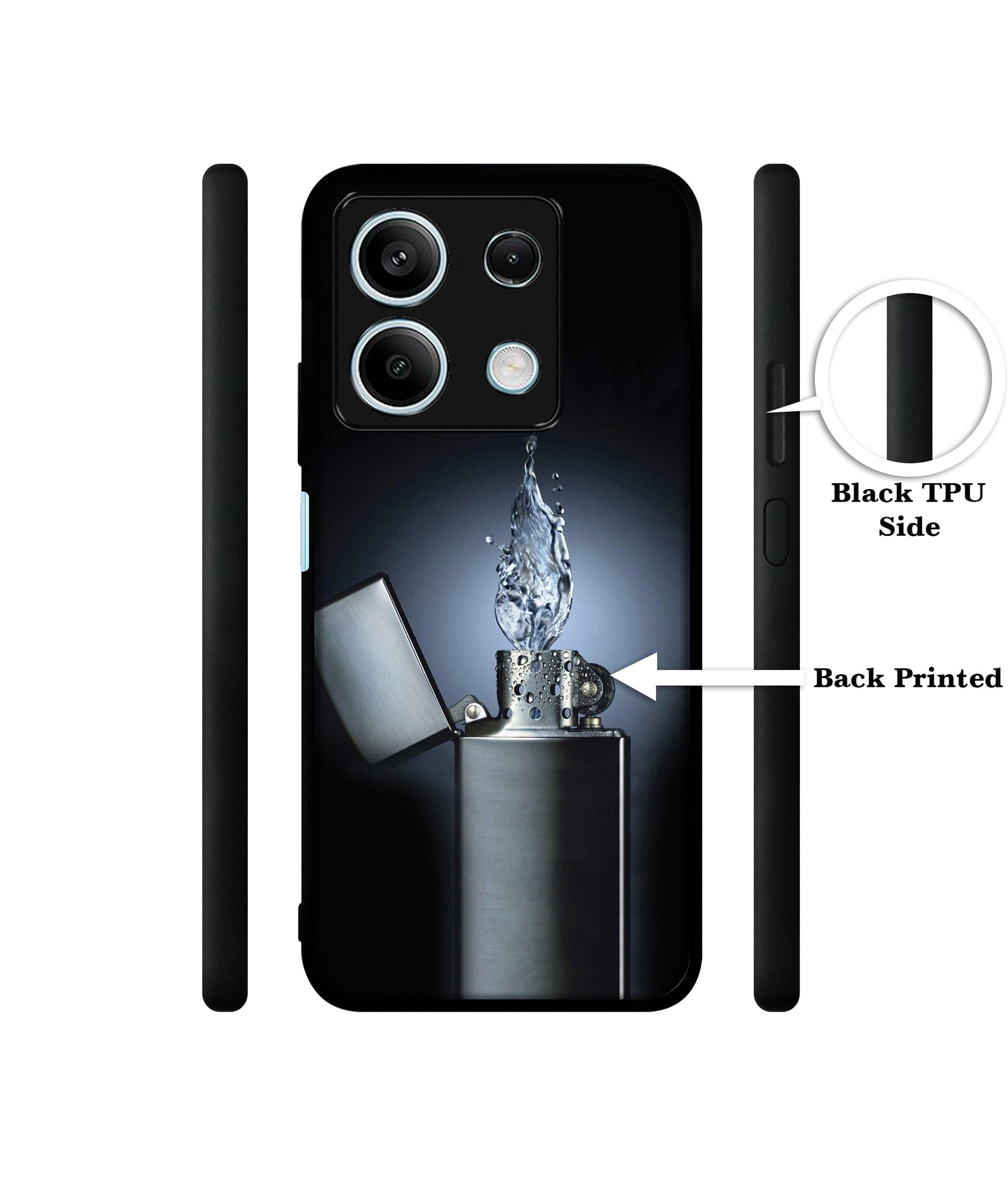 Water Lighter Designer 2D Printed Back Case Cover for Mi Redmi Note 13 5G