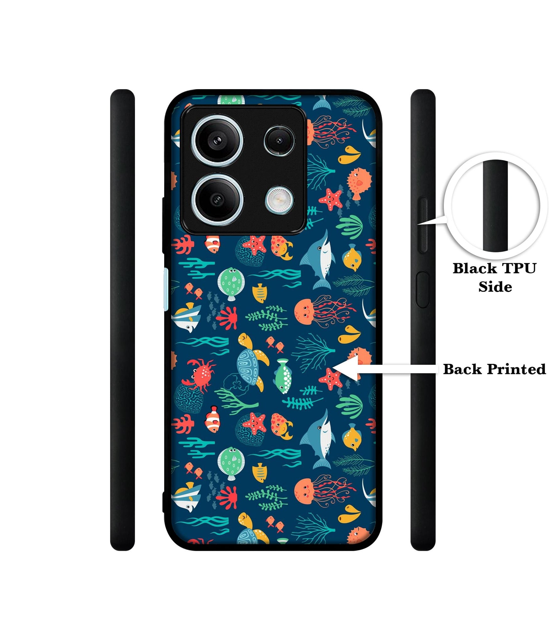 Aquarium Texture Designer 2D Printed Back Case Cover for Mi Redmi Note 13 5G