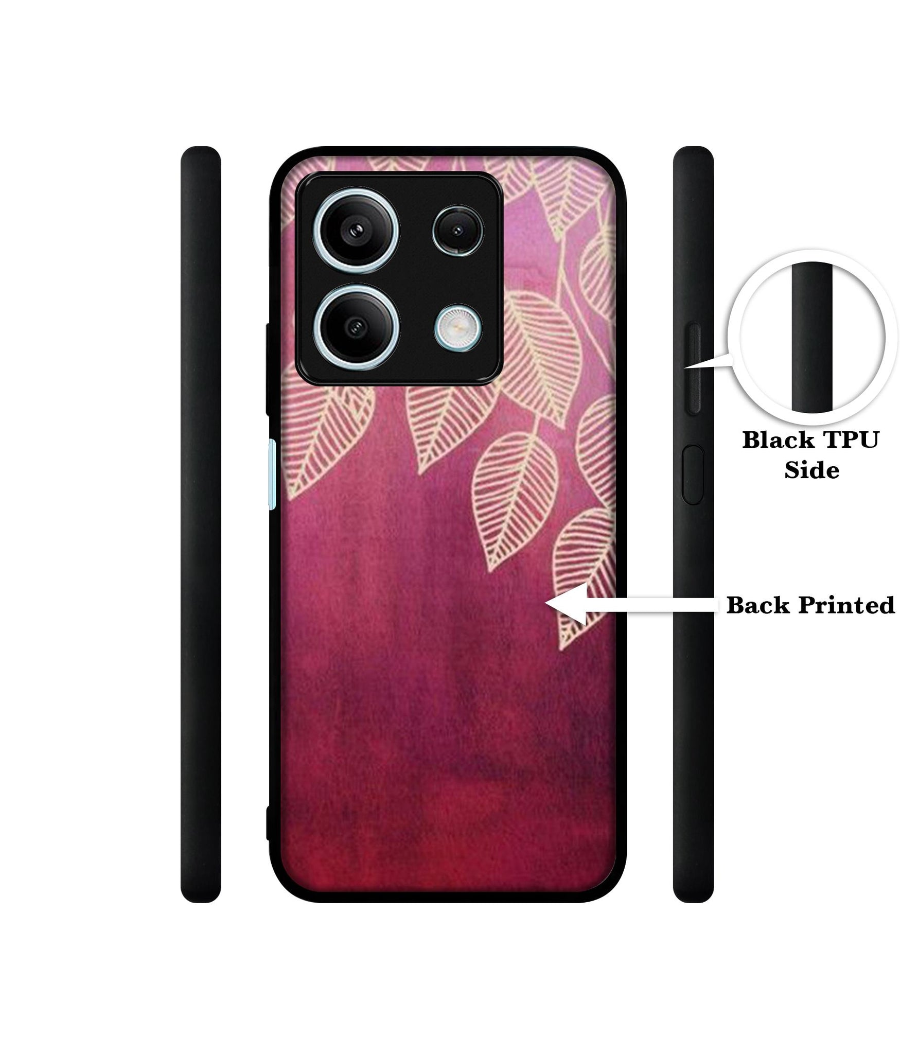 Leaf Pattern Designer 2D Printed Back Case Cover for Mi Redmi Note 13 5G