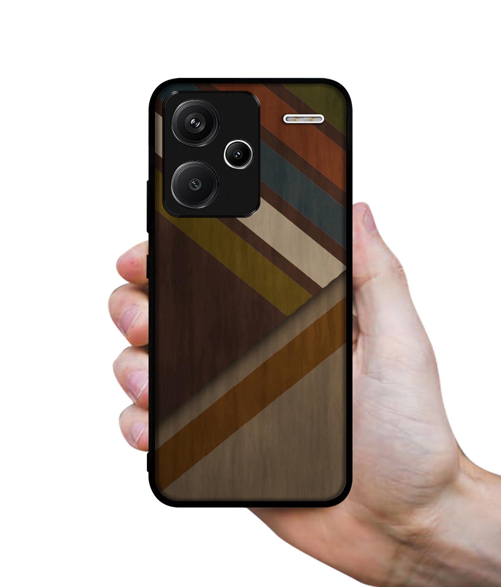 Colorful Wooden Pattern Designer 2D Printed Back Case Cover for Mi Redmi Note 13 Pro Plus 5G